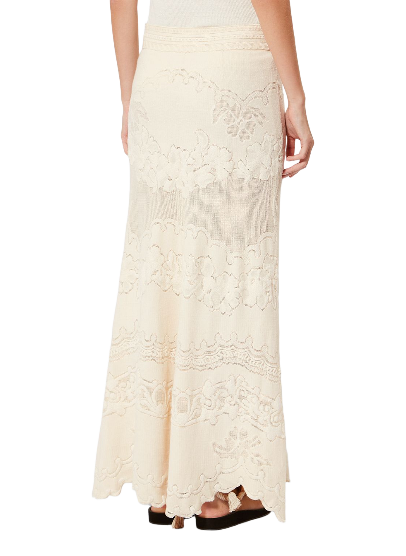 Sanaya long floral jacquard skirt ISABEL MARANT White