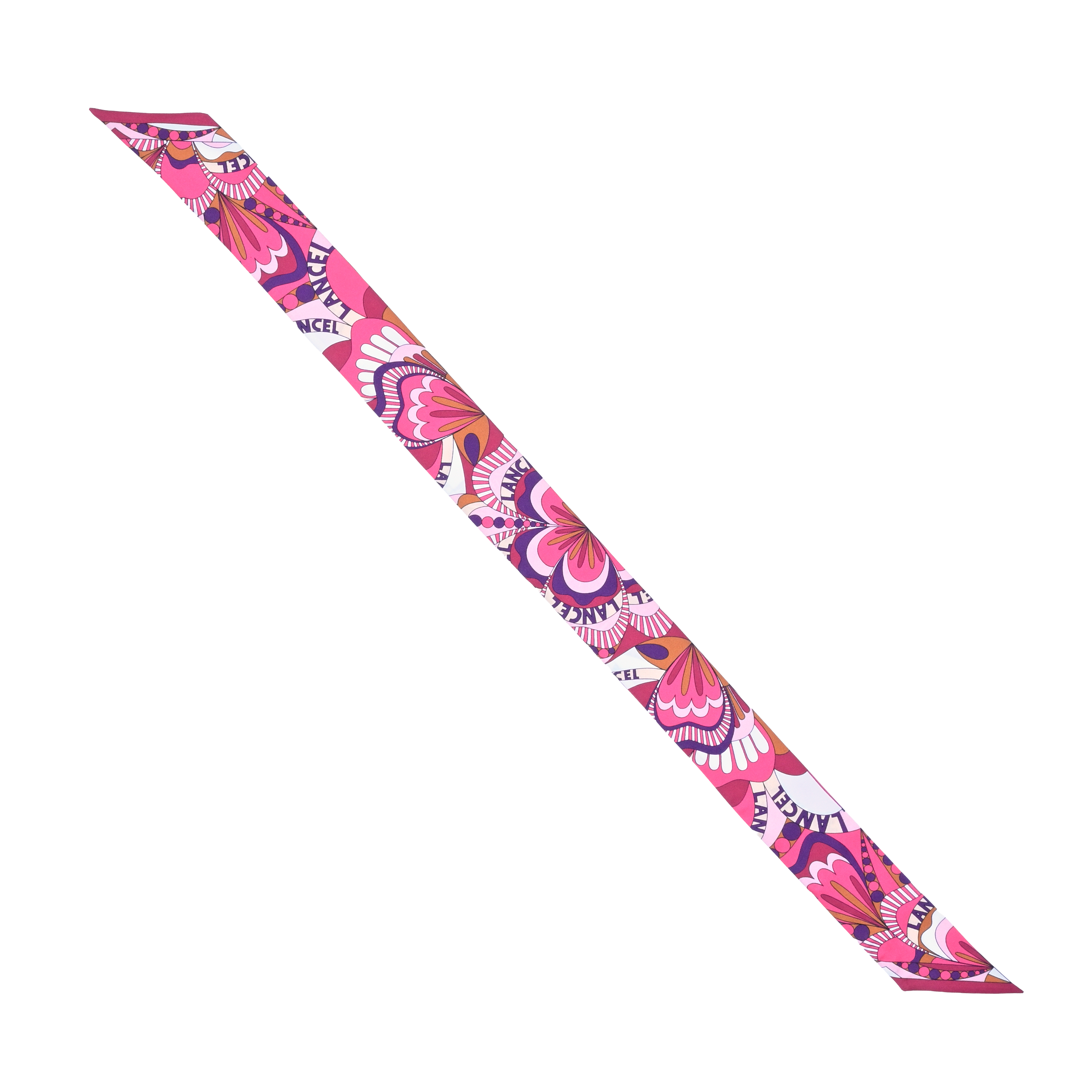 Silk headband with floral pattern by lancel LANCEL Purple