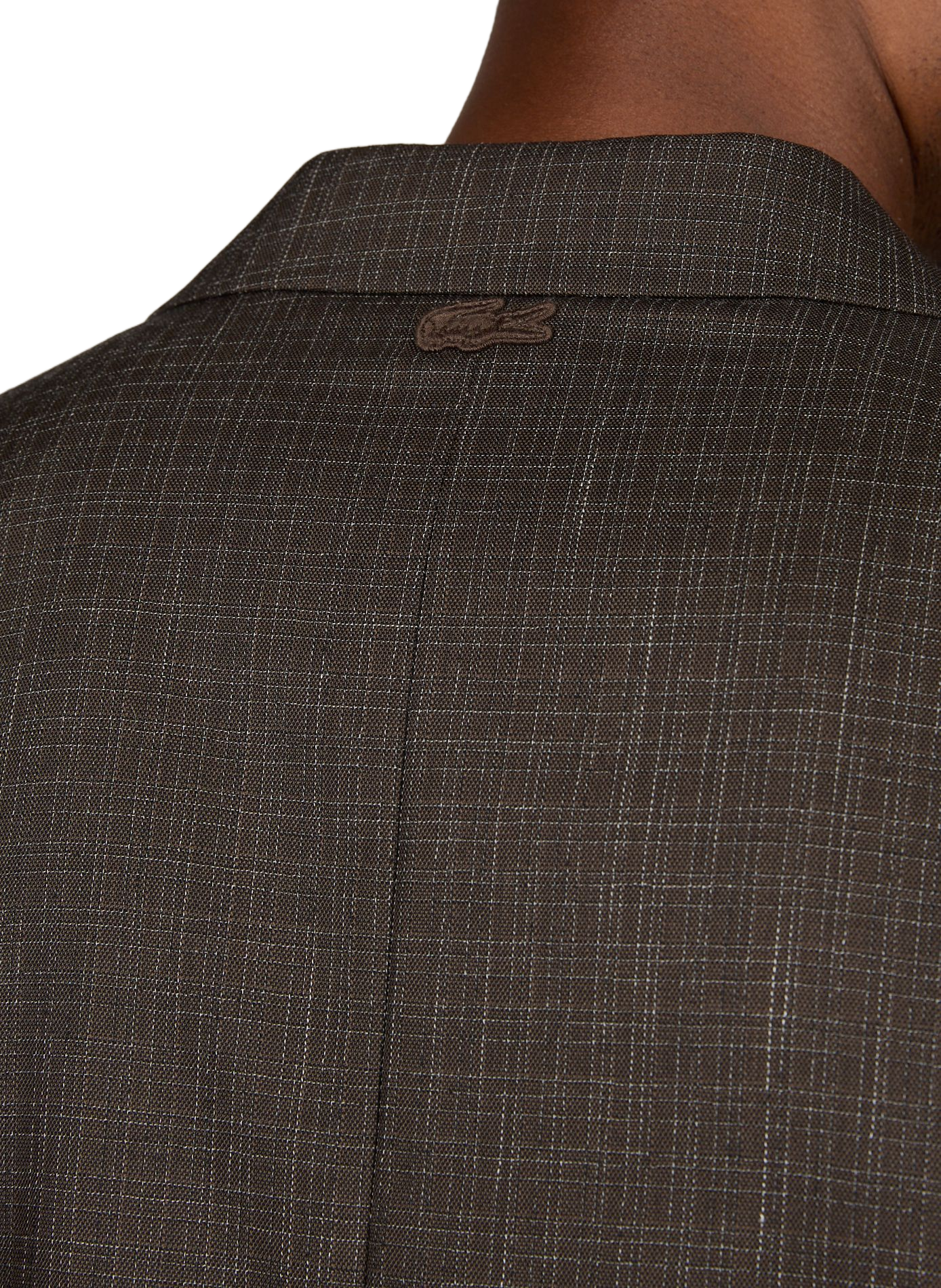 Veste cintrée à col tailleur LACOSTE Marron