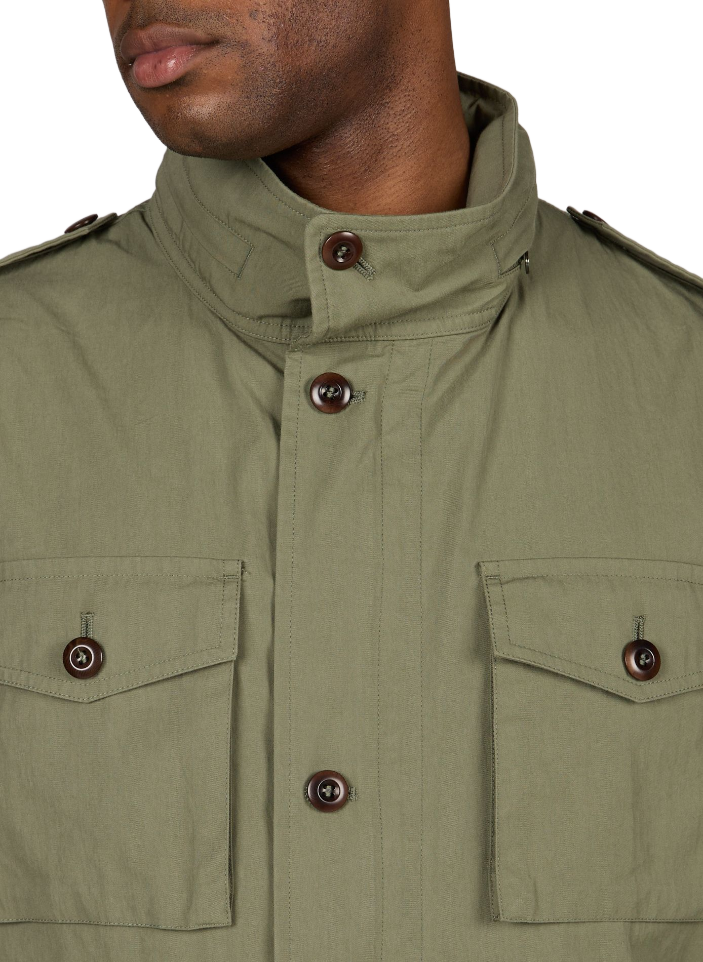 Blouson droit en coton mélangé GANT Vert