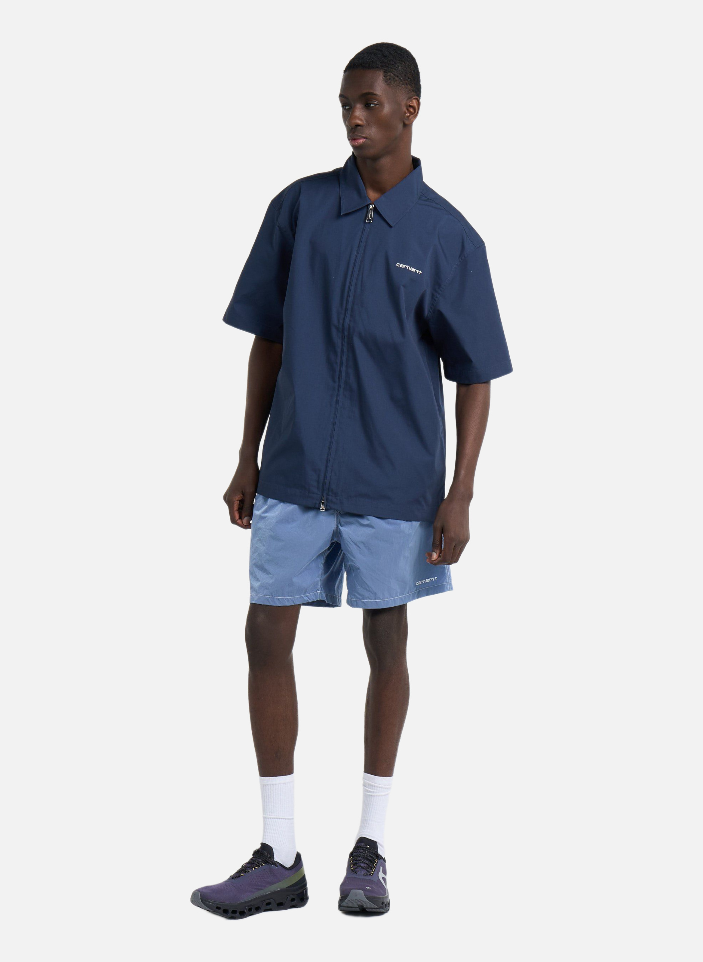 Chemise s/s postal zip shirt CARHARTT WIP Bleu
