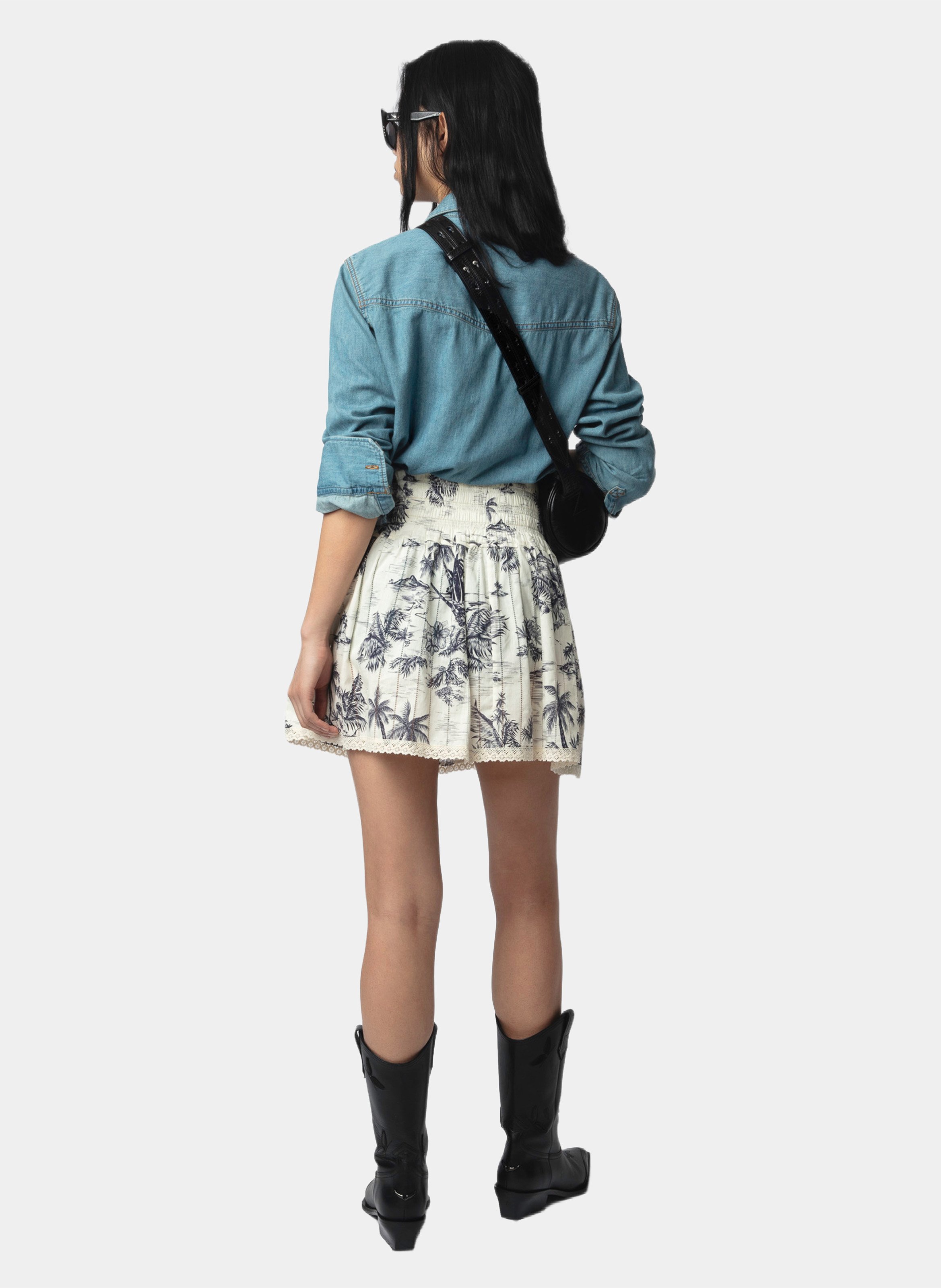 Chemise droite en coton thelma ZADIG&VOLTAIRE Bleu