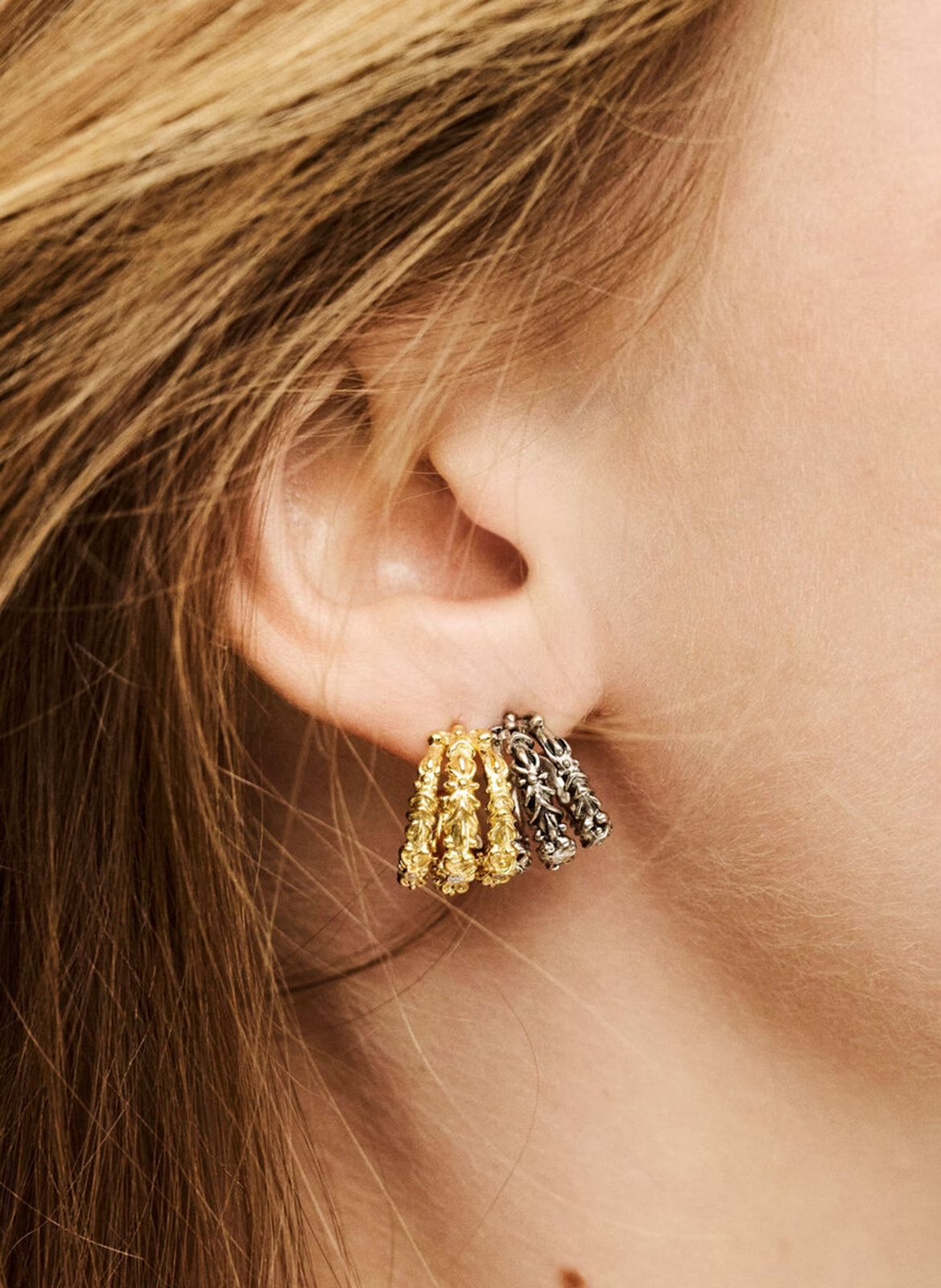 Boucle d'oreille perrine BA&SH Doré