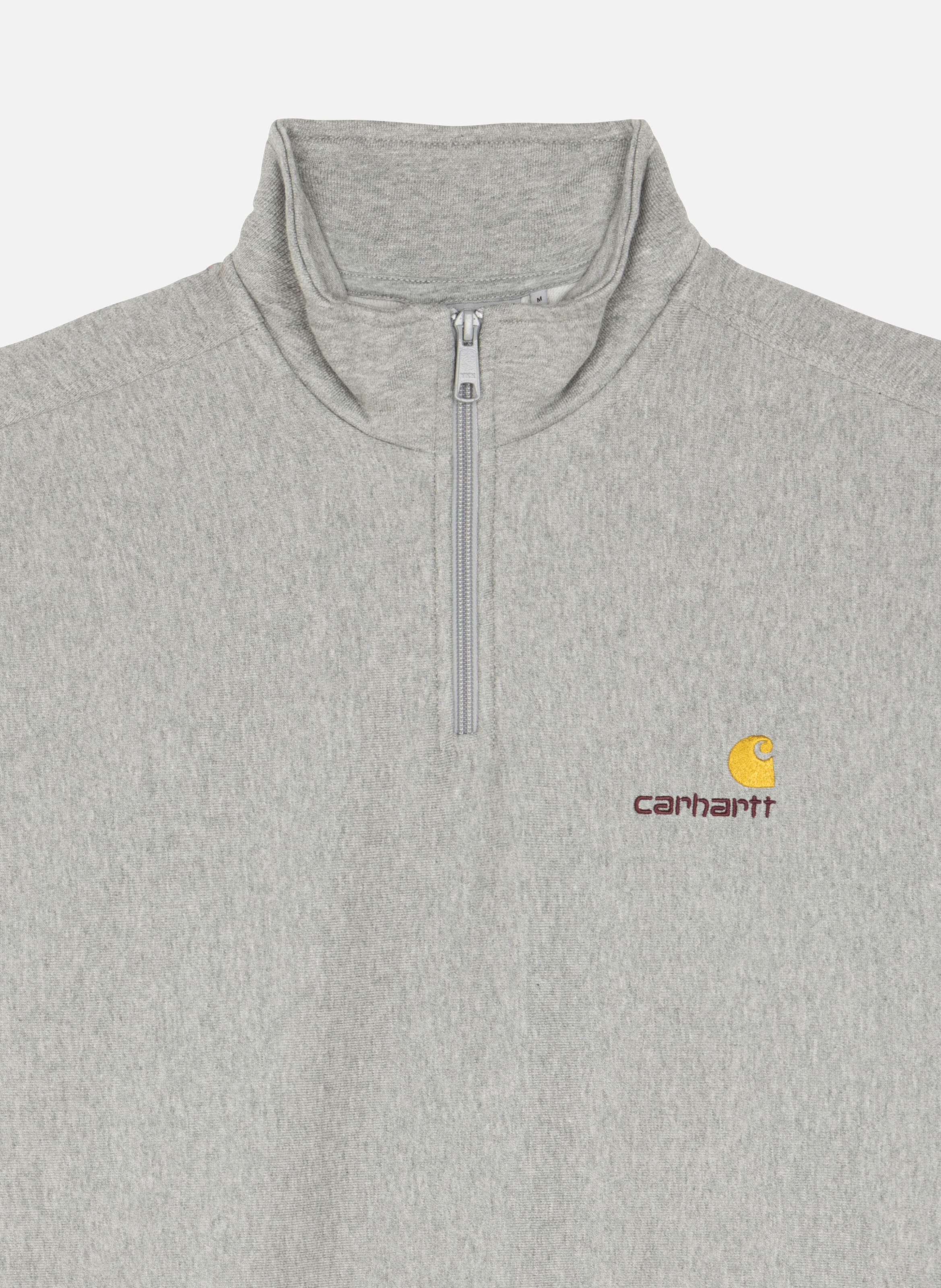 Sweat zippé half zip american script CARHARTT WIP Gris