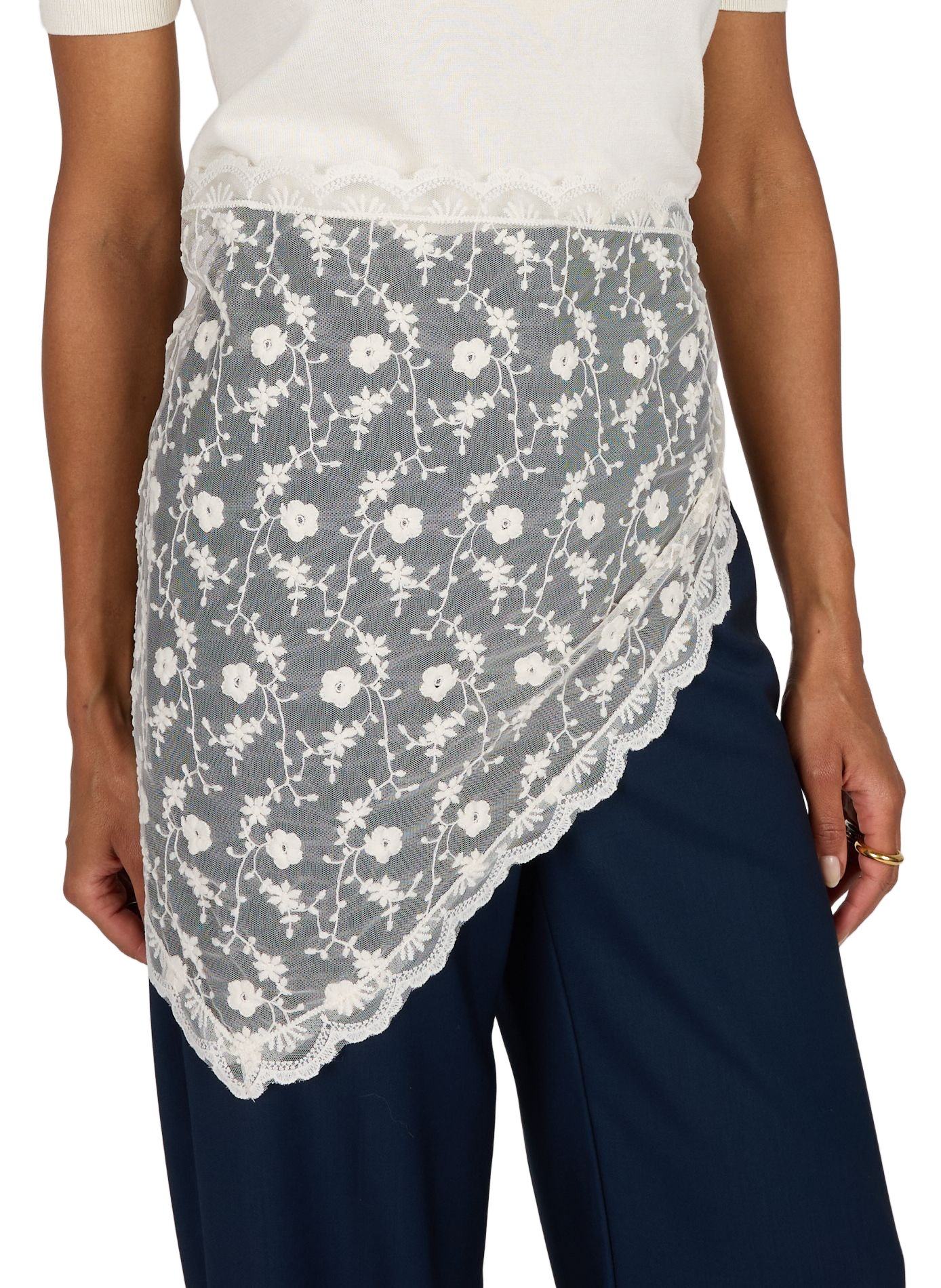 Lace scarf SAISON 1865 Beige