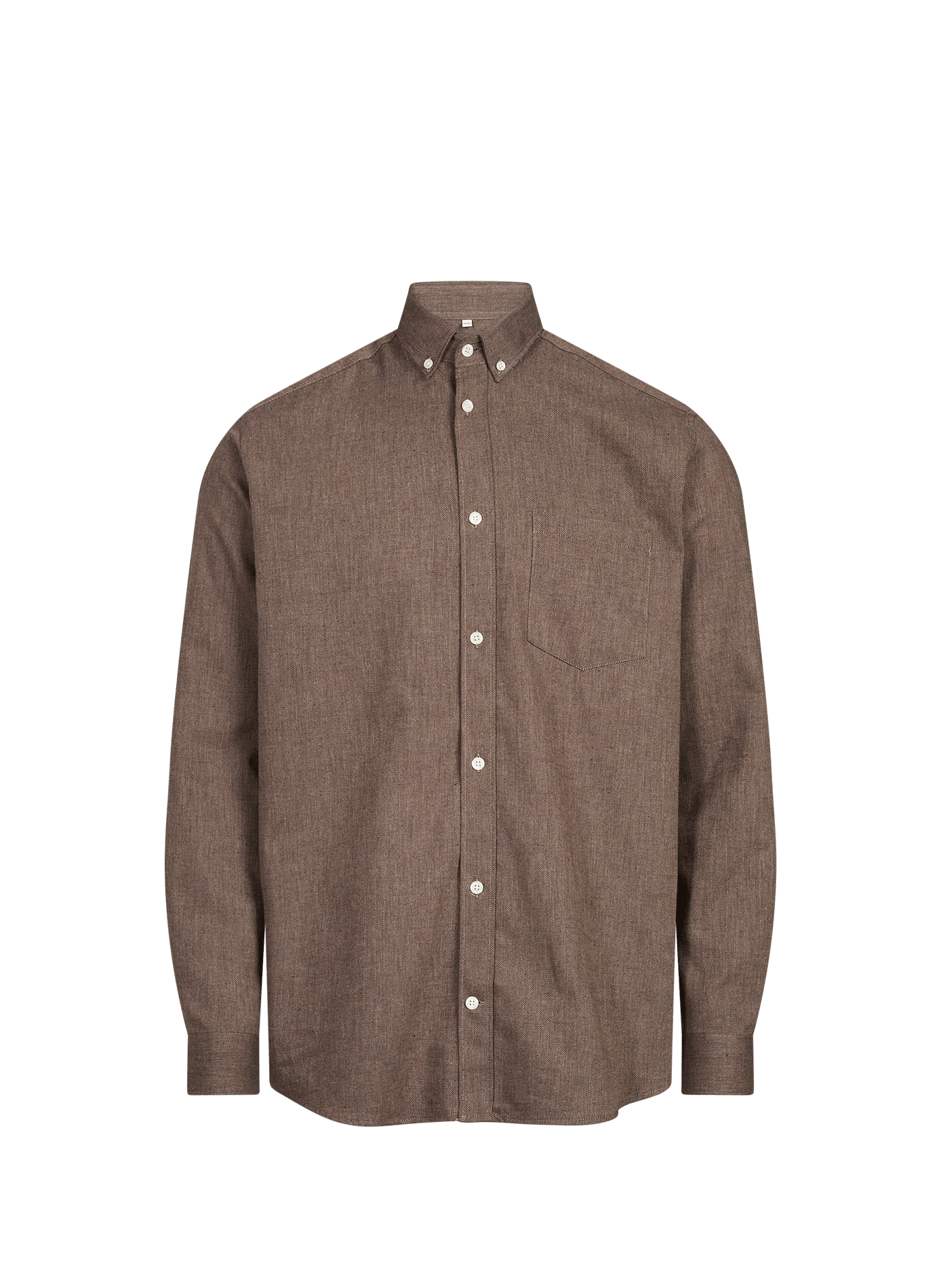 Chemise droite en coton AU PRINTEMPS PARIS Marron