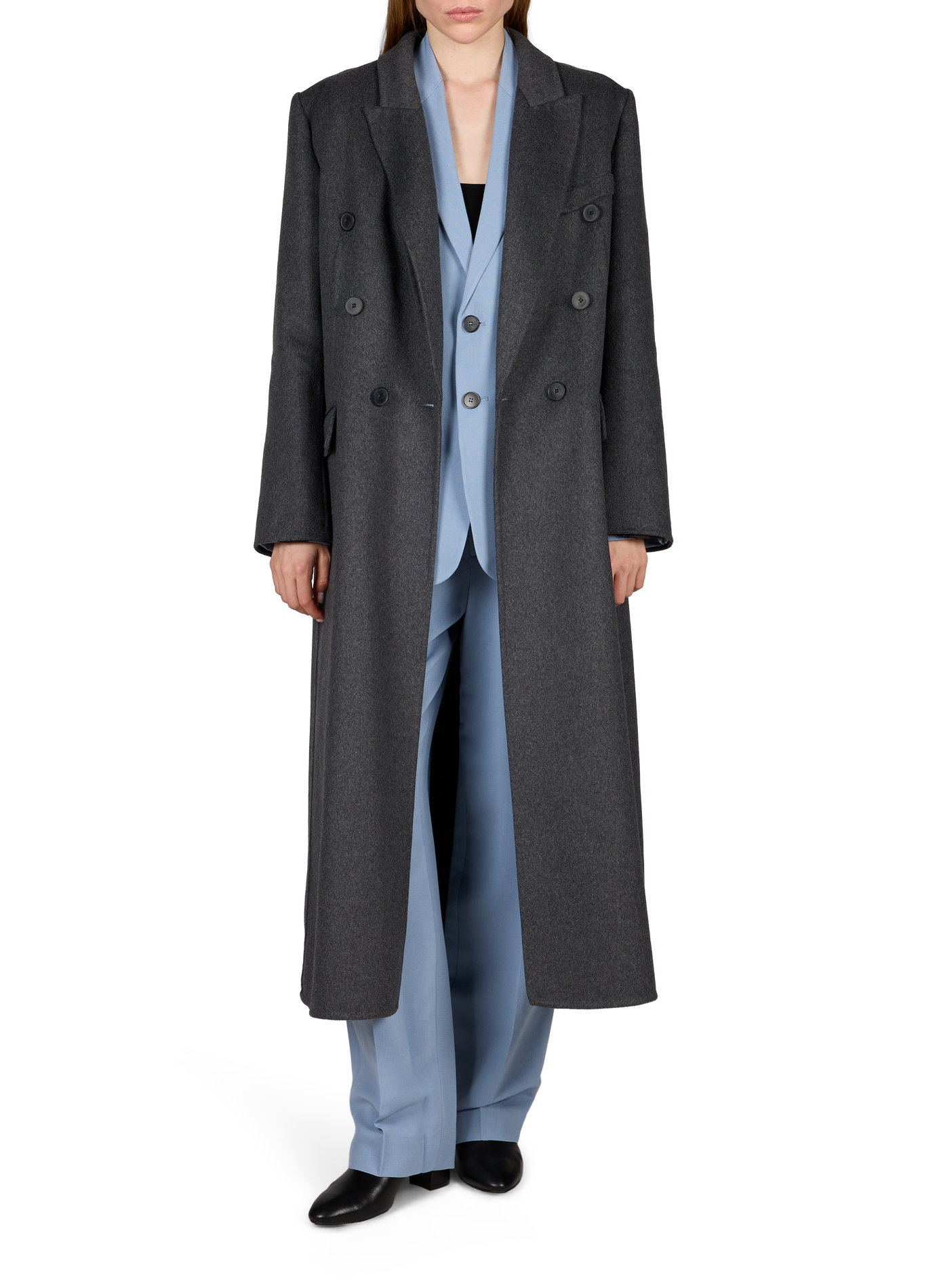 Oversize-Mantel aus Wolle und Kaschmir VICTORIA BECKHAM Grau