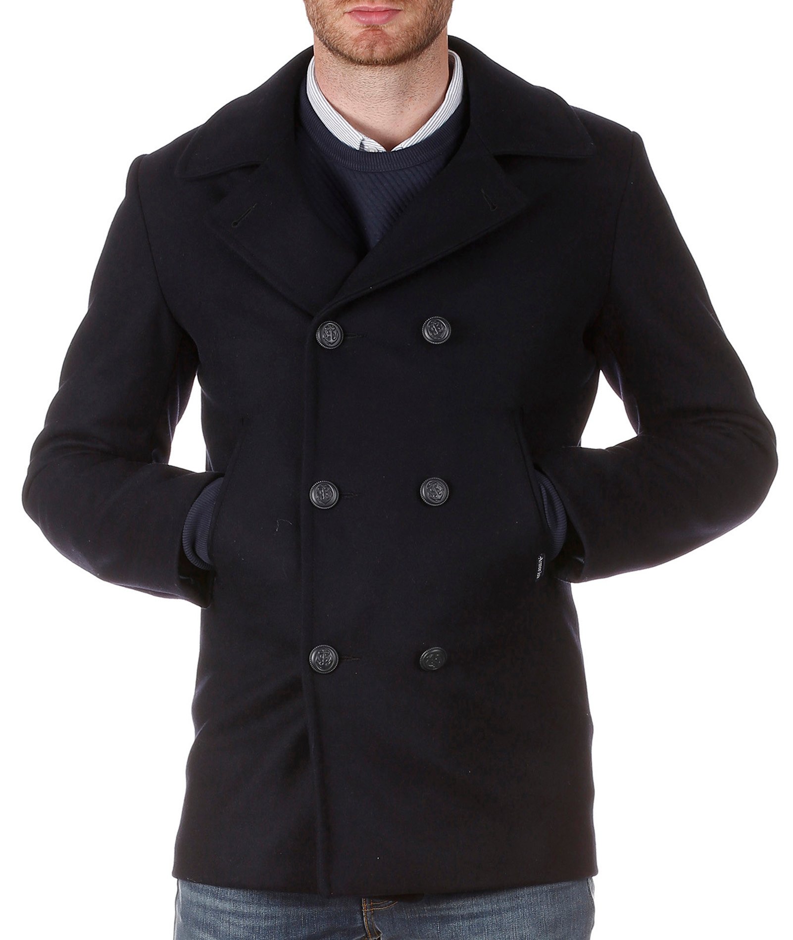 Caban en drap de laine ARMOR-LUX Bleu