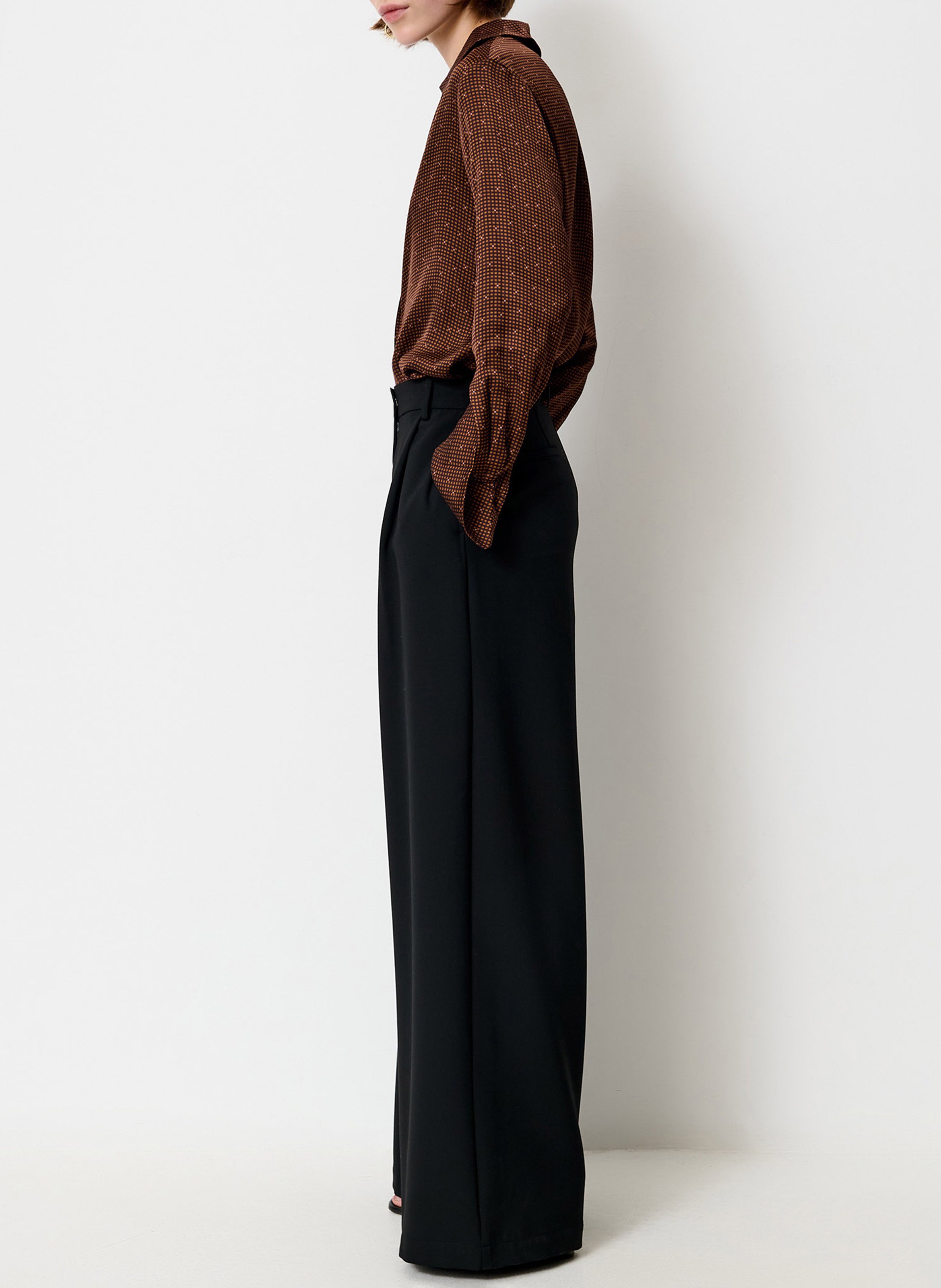Chemise col classique imprimée britjet SESSUN Marron