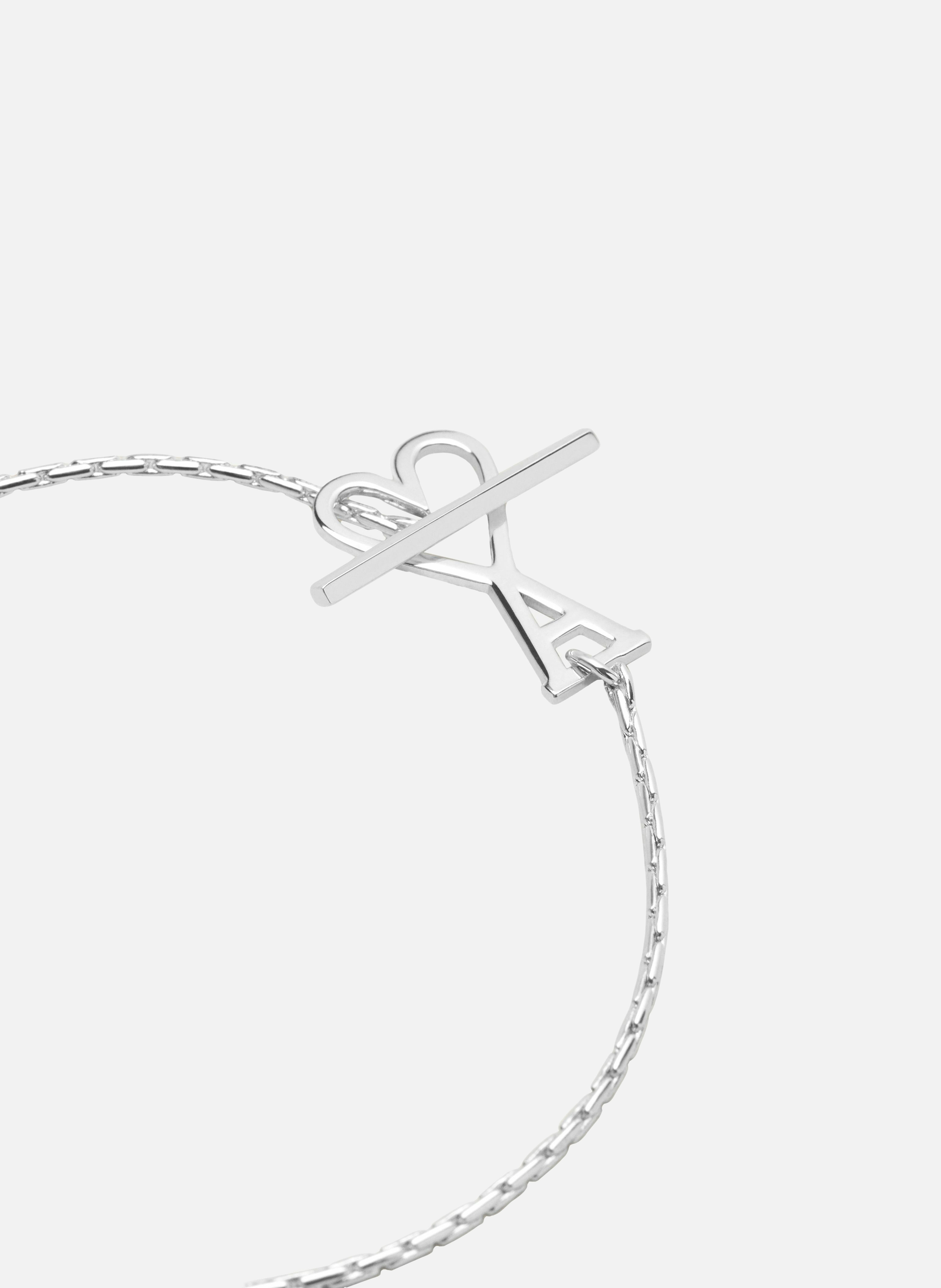 Bracelet chaîne ami de coeur unisexe AMI PARIS Gris
