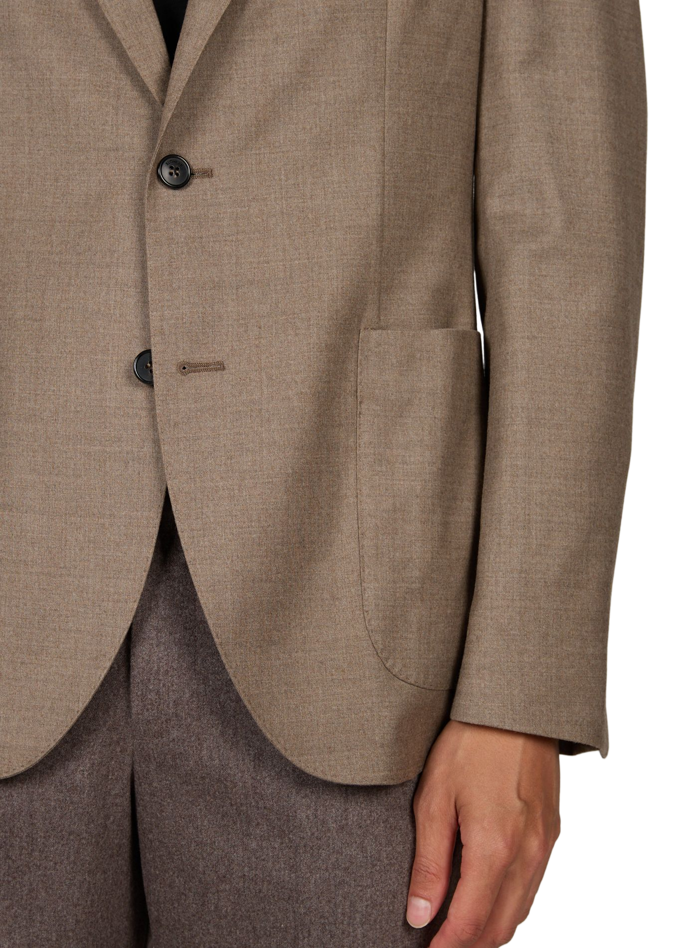 Straight blazer in blended virgin wool SLOWEAR Beige