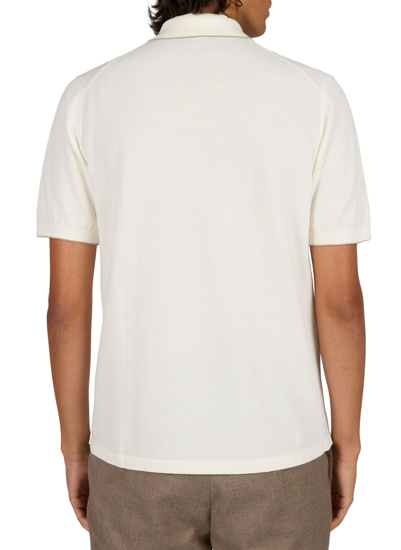 Polo mit Reißverschluss am geraden Kragen in Uni-Farbe VAN LAACK Beige