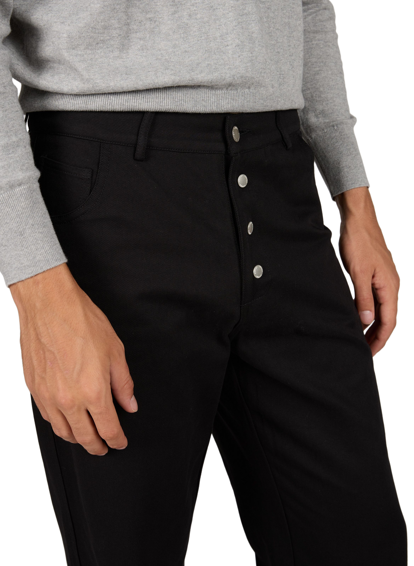 Weite Hose mit Knopfverschluss CARRER Schwarz