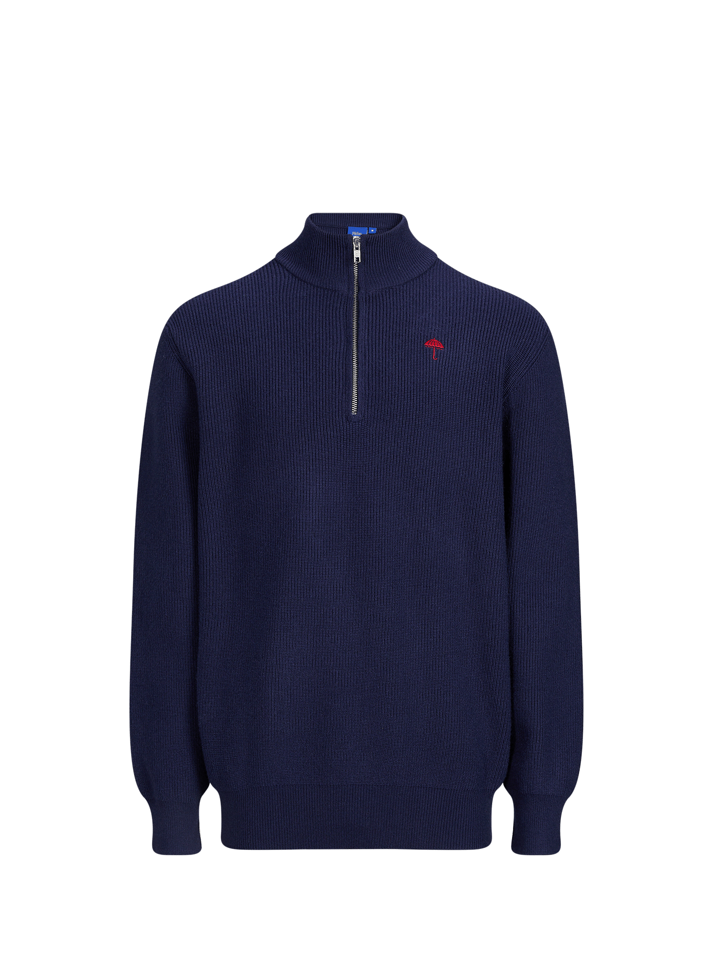 Pullover mit Stehkragen und Reißverschluss in Uni-Farbe HELAS CAPS Blau