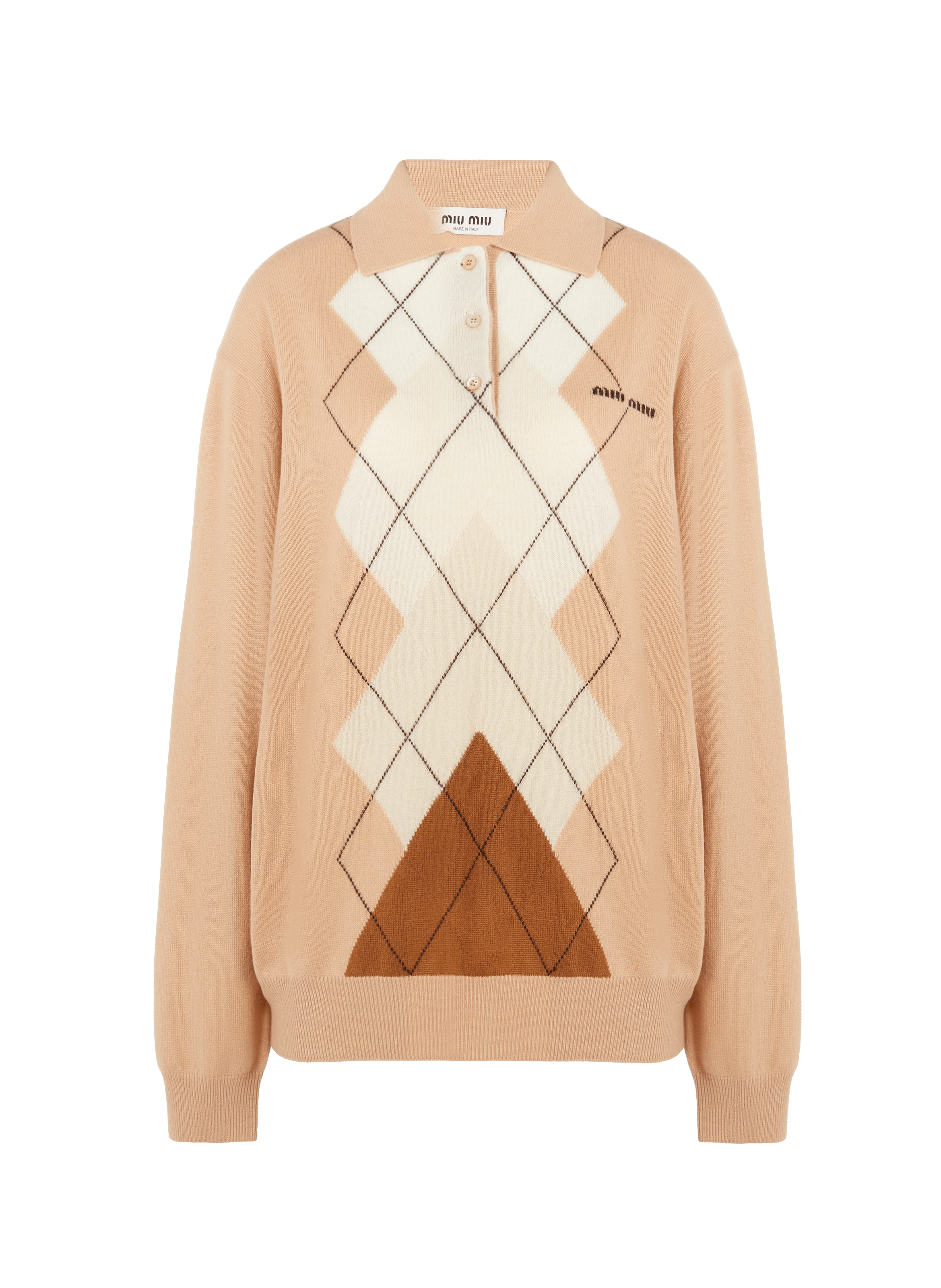 Pull polo en cachemire