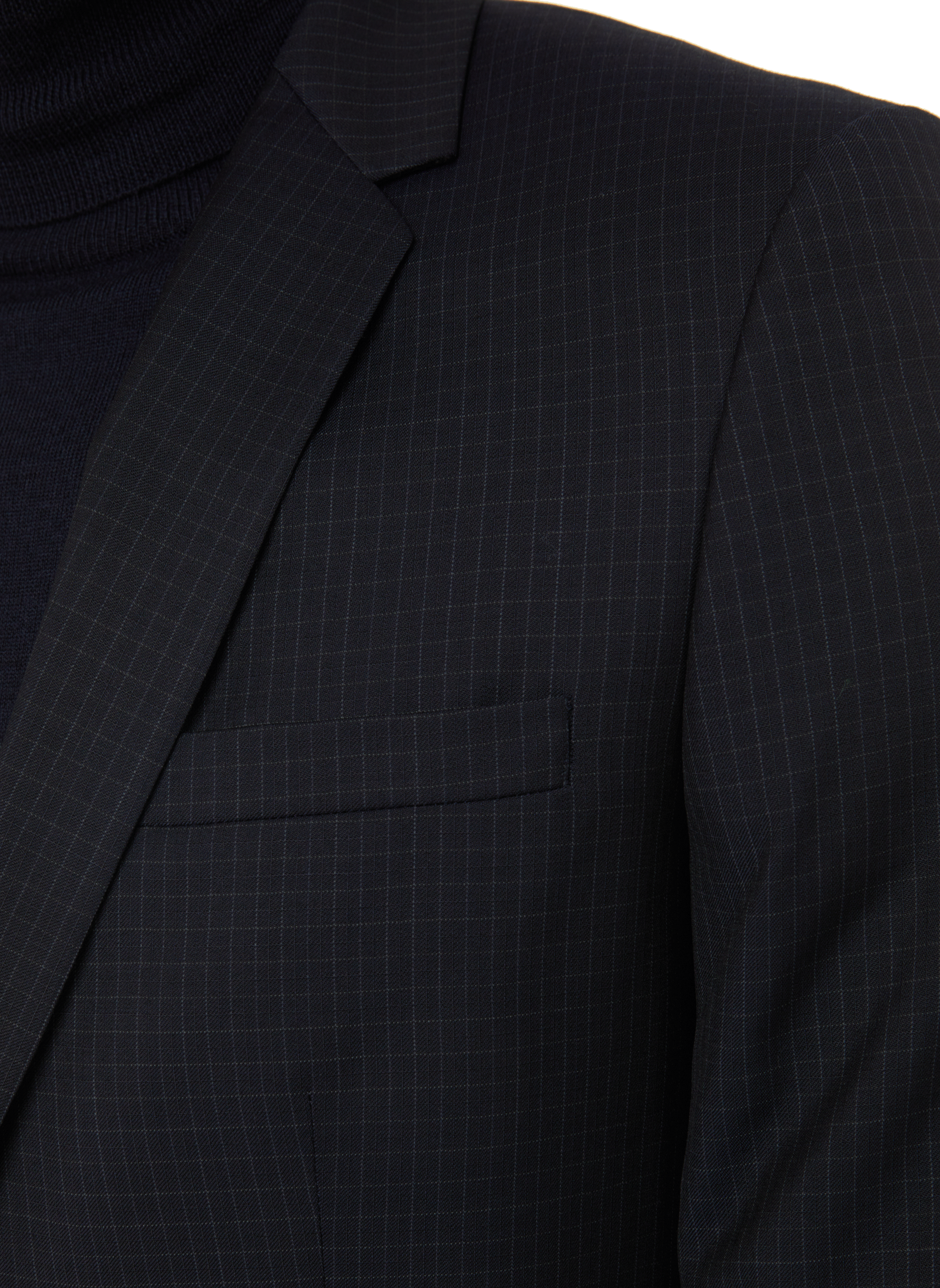 Wool check suit jacket SAISON 1865 Blue