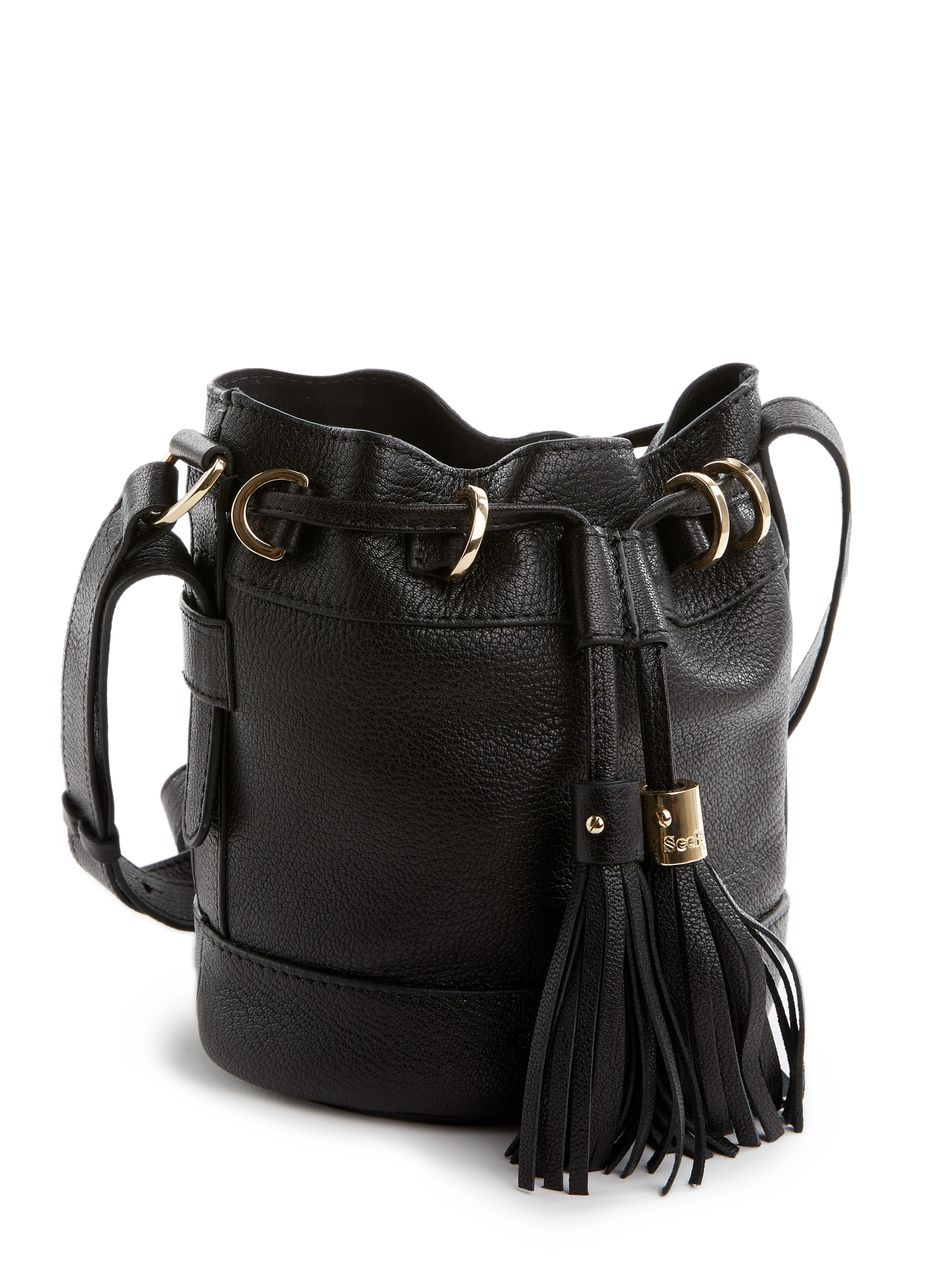 Sac seau en cuir