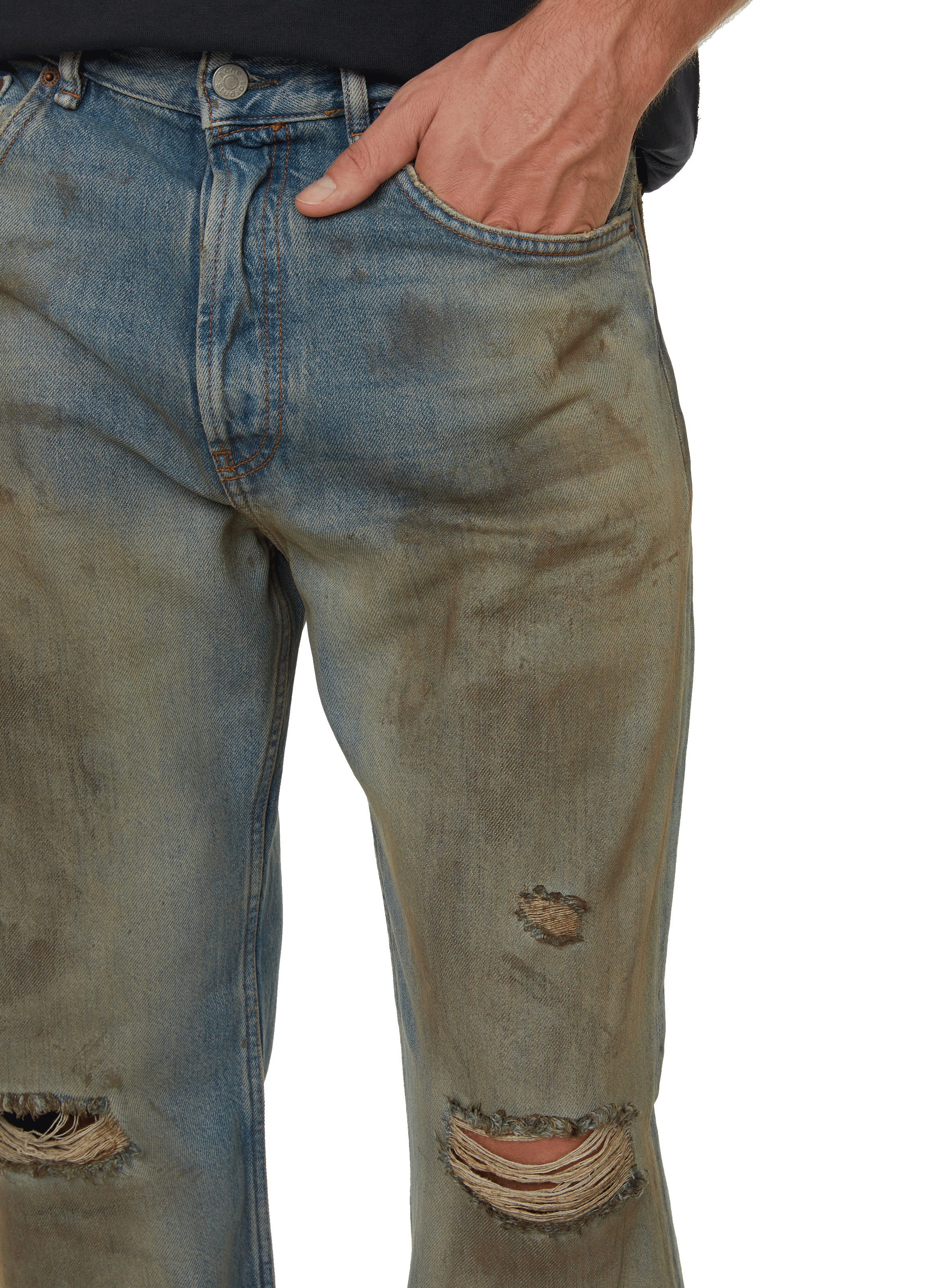 Jean aspect usé en coton  ACNE STUDIOS Bleu