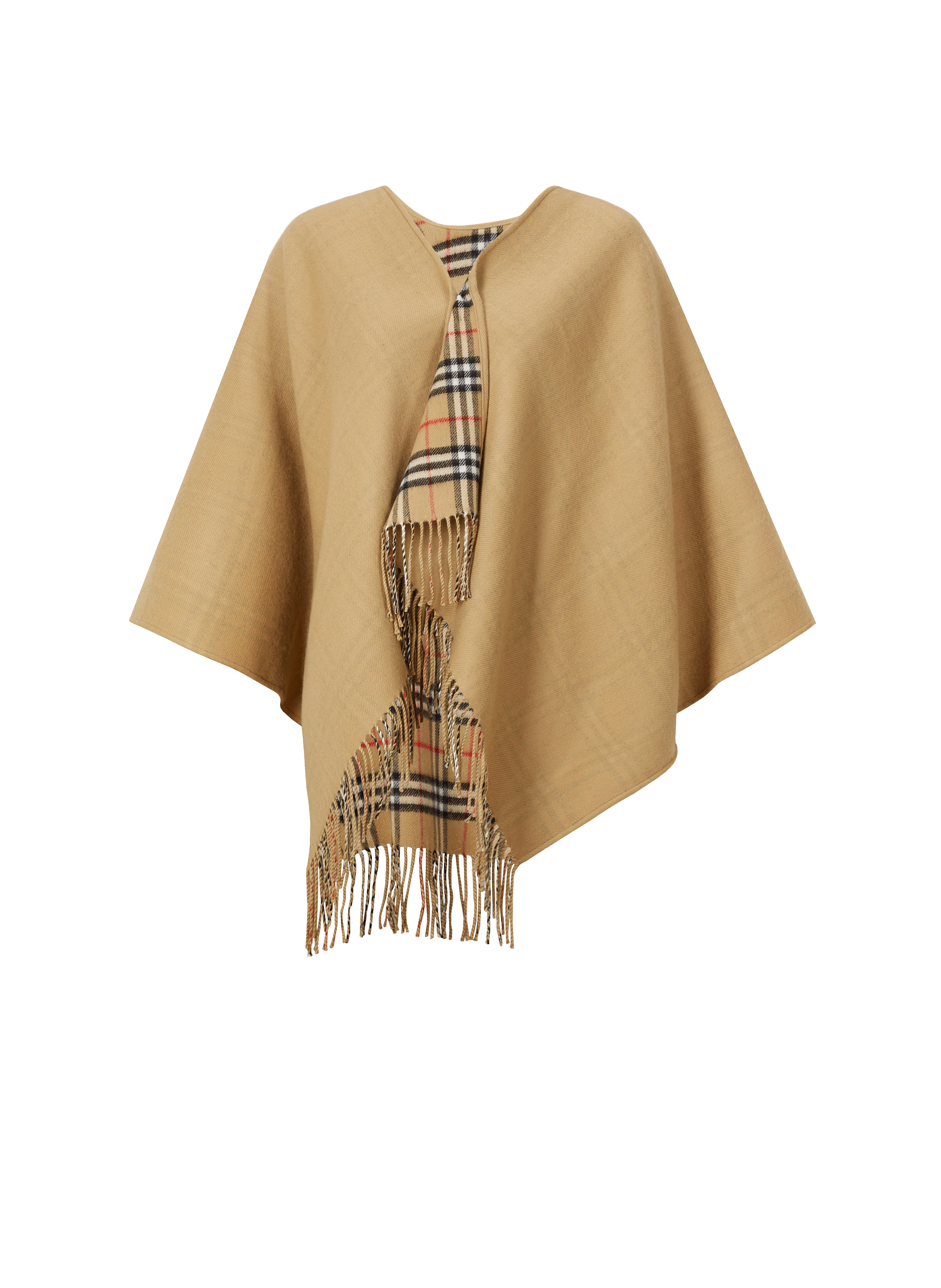 Cape réversible en laine