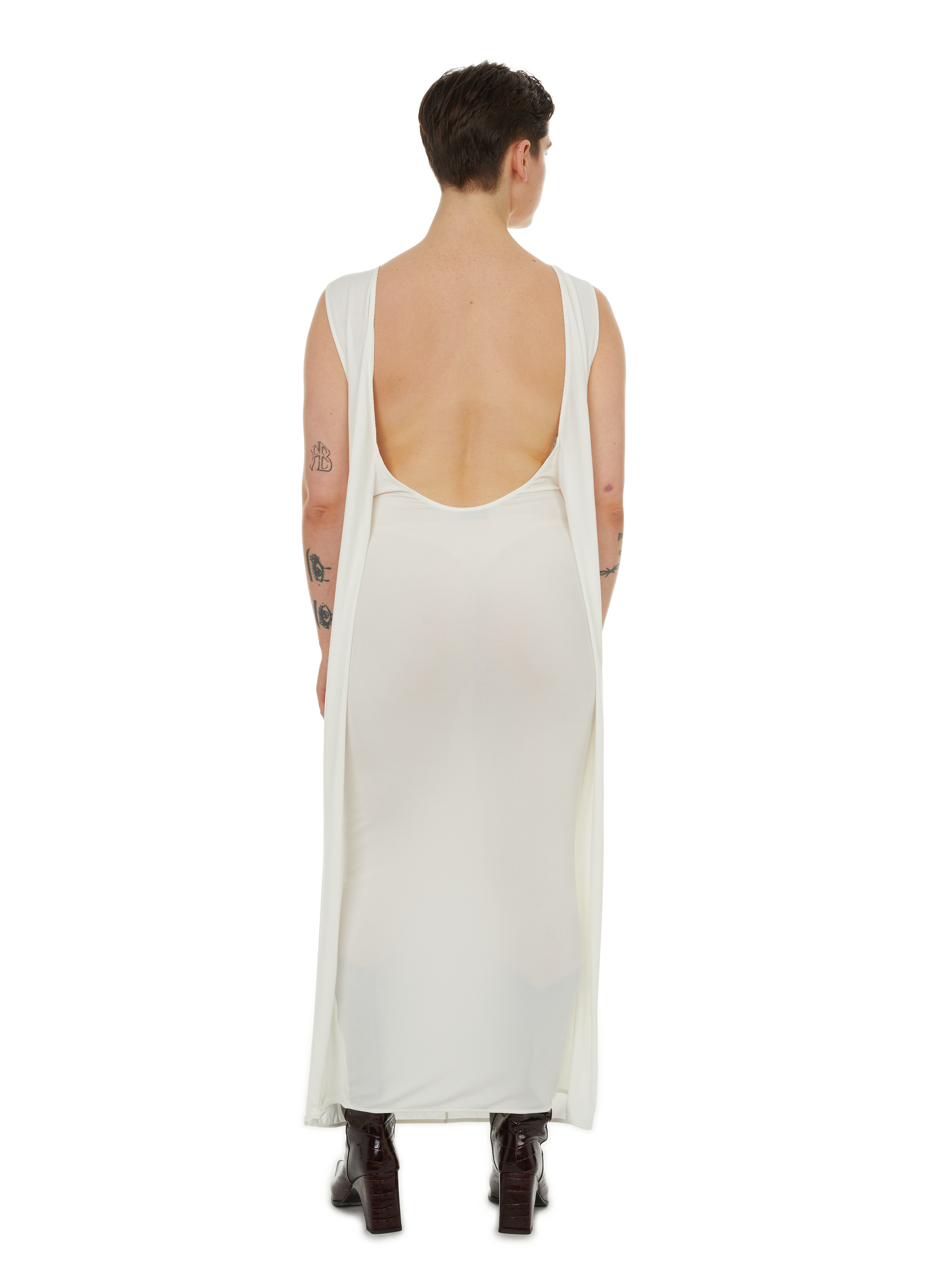 La robe Capa dos nu  JACQUEMUS Blanc