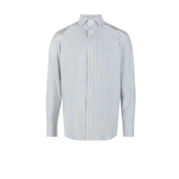 Façonnable Striped Shirt In Blue