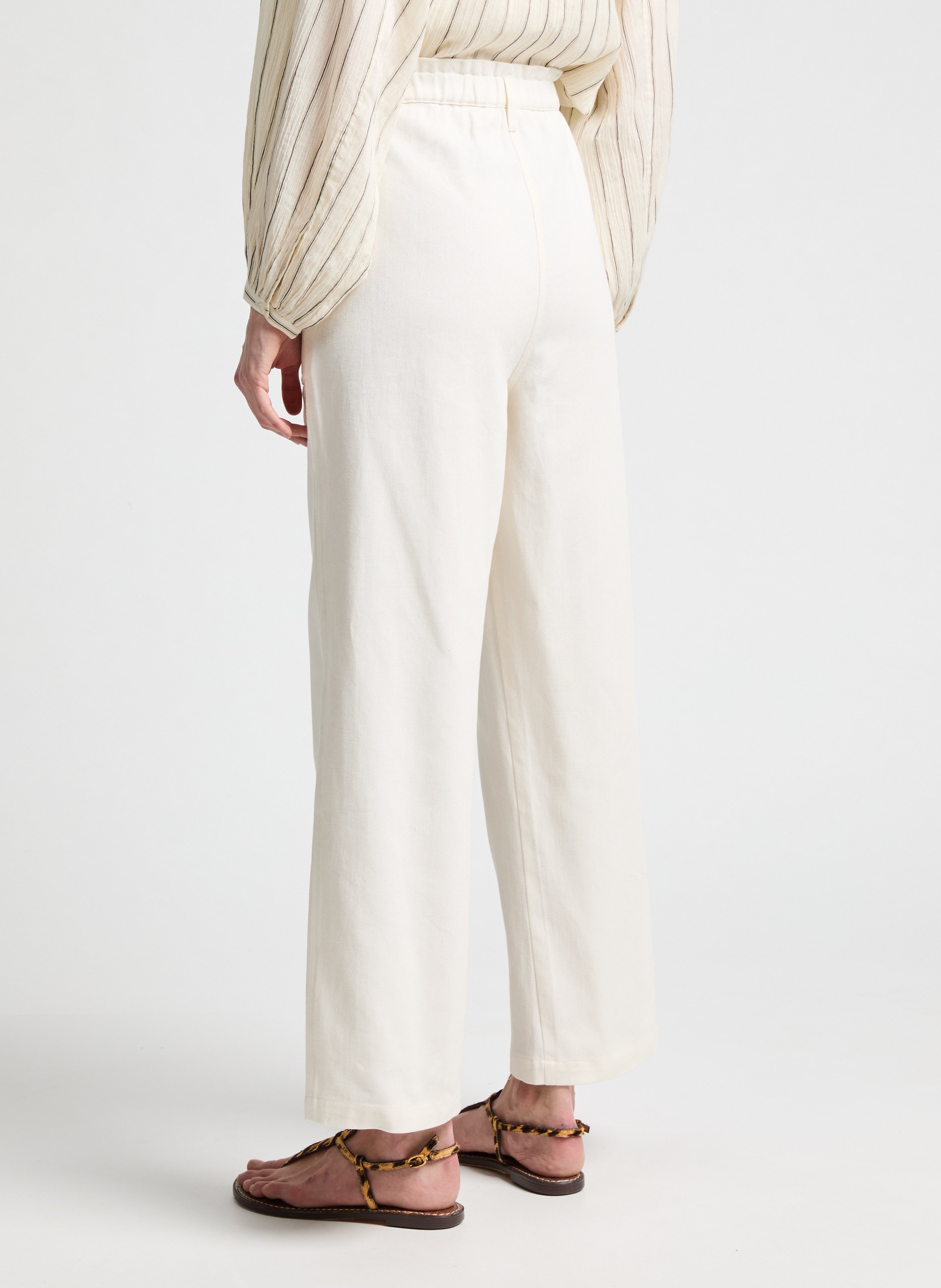 Pantalon Arlovie en coton LOUISE MISHA Blanc