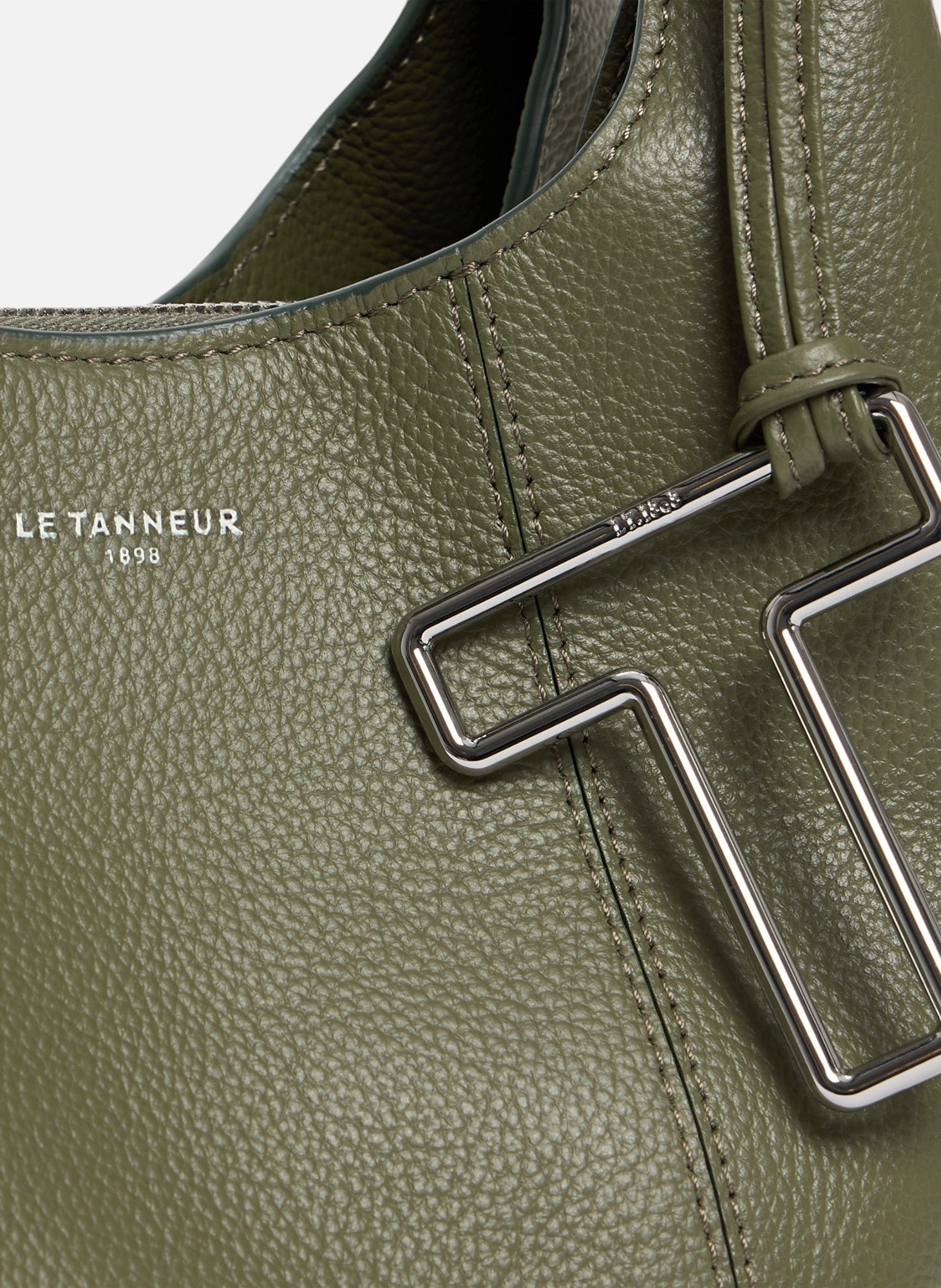 Petit sac à main juliette en cuir grainé LE TANNEUR Vert