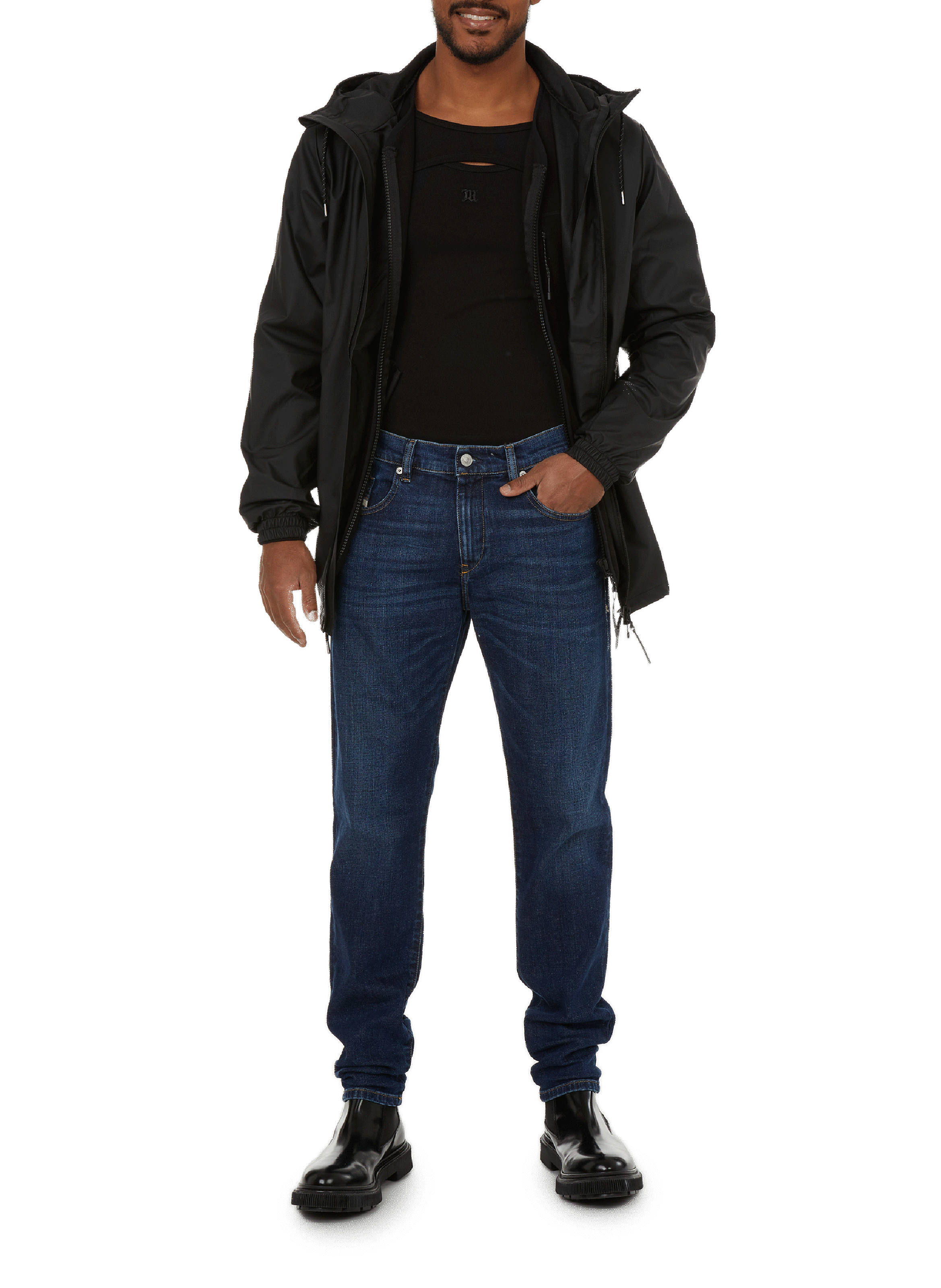 Jean slim en coton  DIESEL Bleu