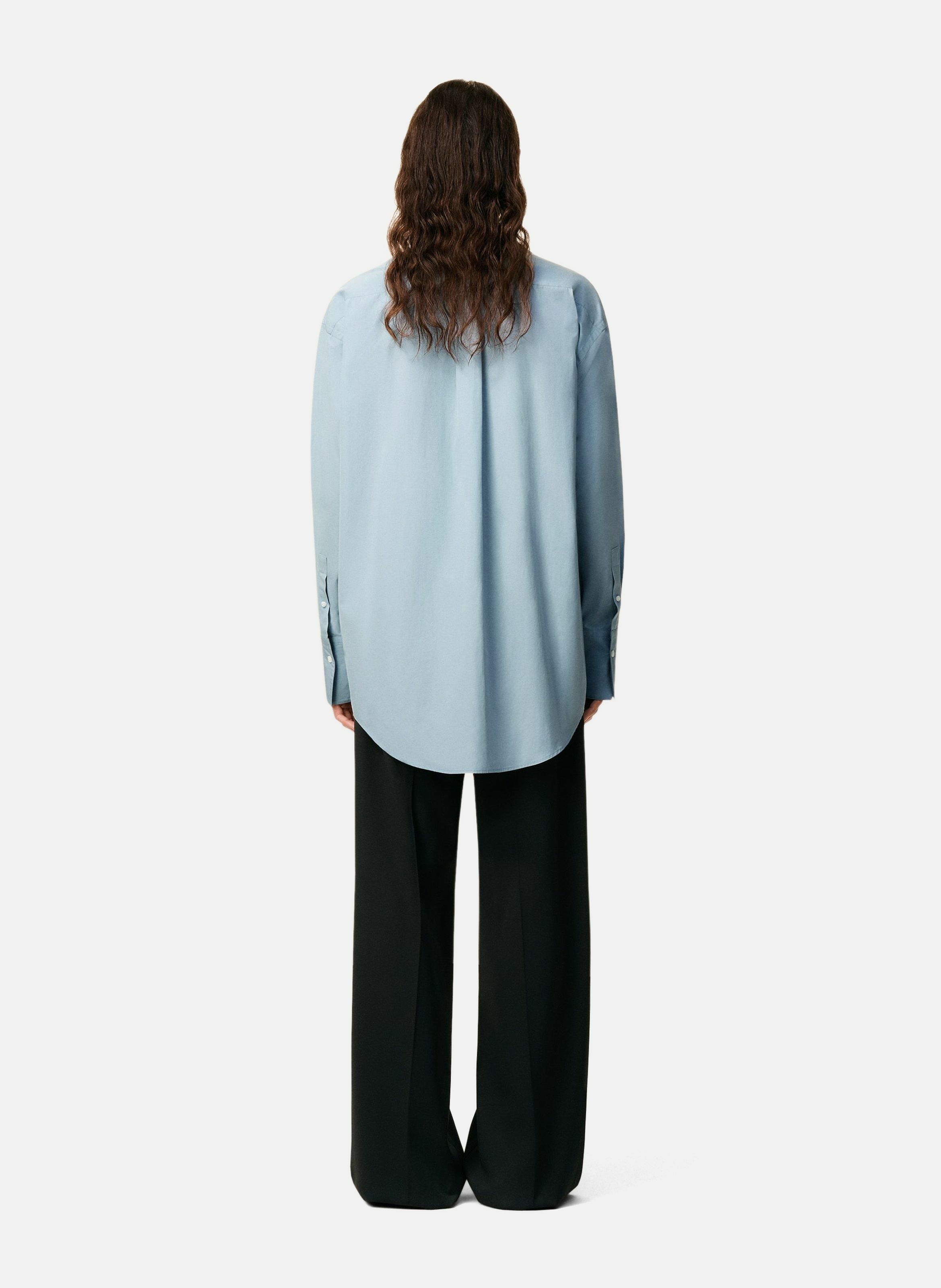 Chemise oversize en coton unisexe AMI PARIS Bleu