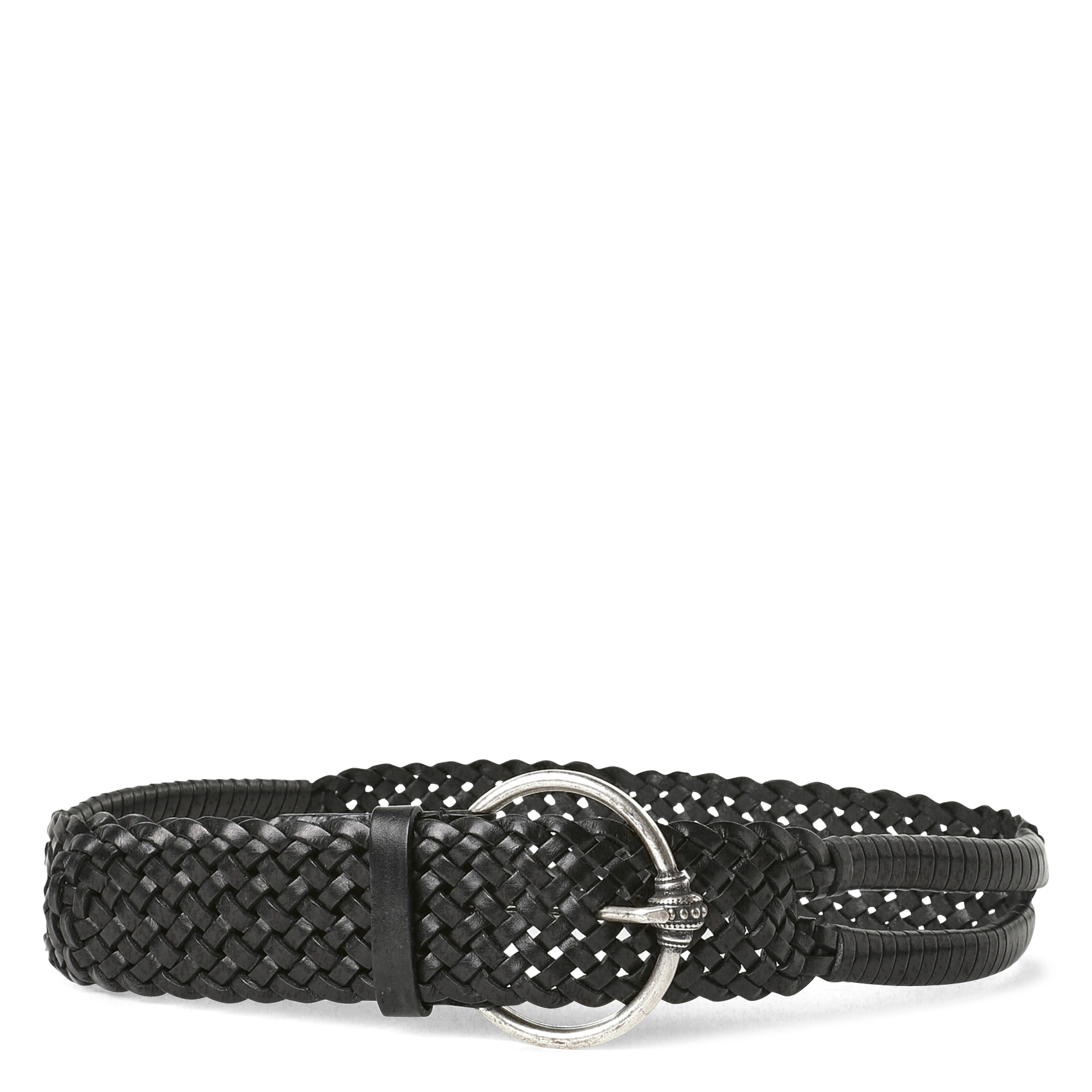 Ceinture en cuir tressé brisbane BA&SH Noir