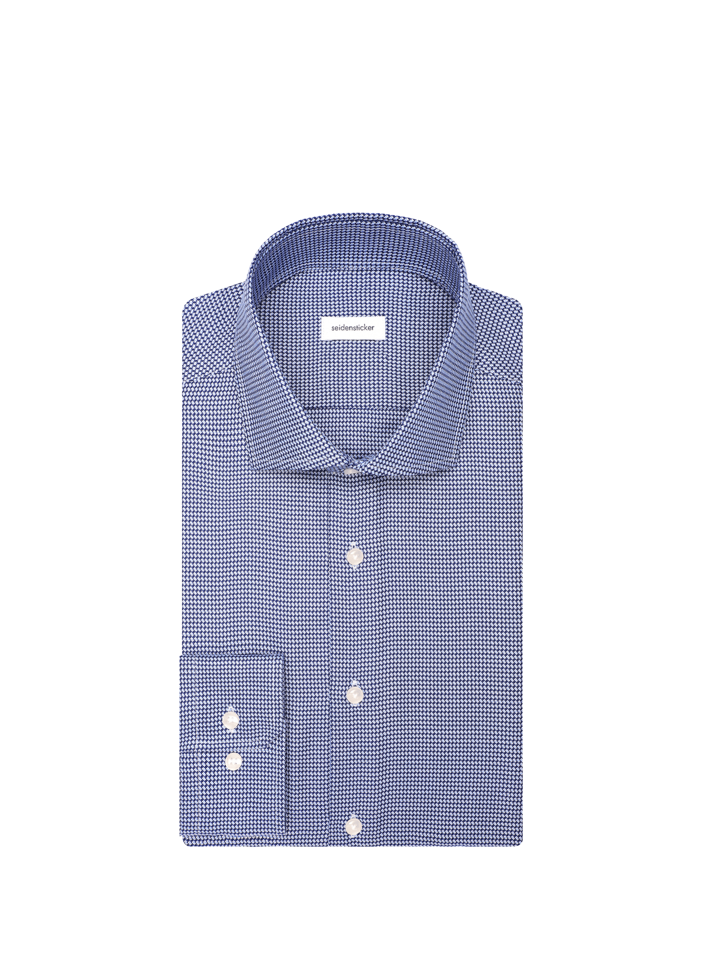 Chemise à motif en coton SEIDENSTICKER Bleu