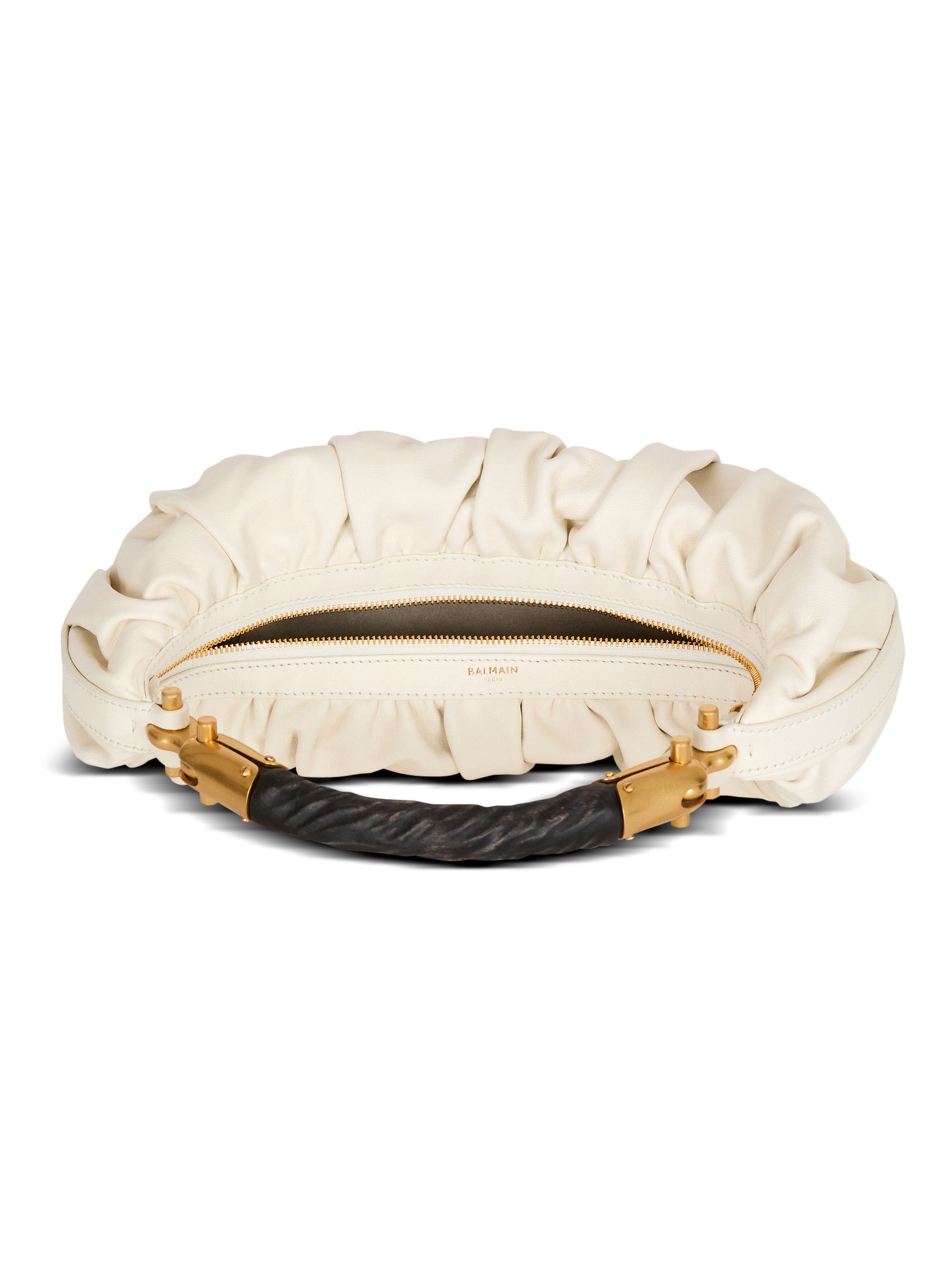 Sac ebene medium en cuir de veau BALMAIN Beige