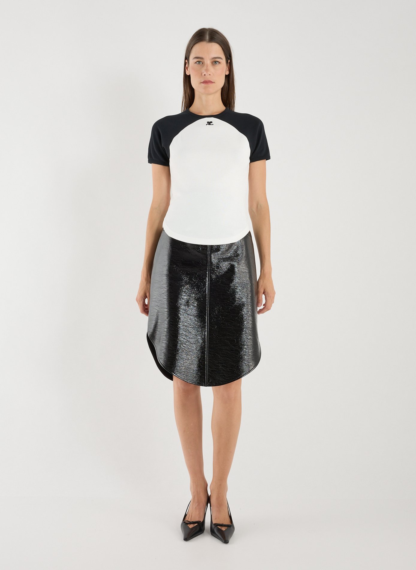 Cotton round-neck T-shirt COURRÈGES Multicolour