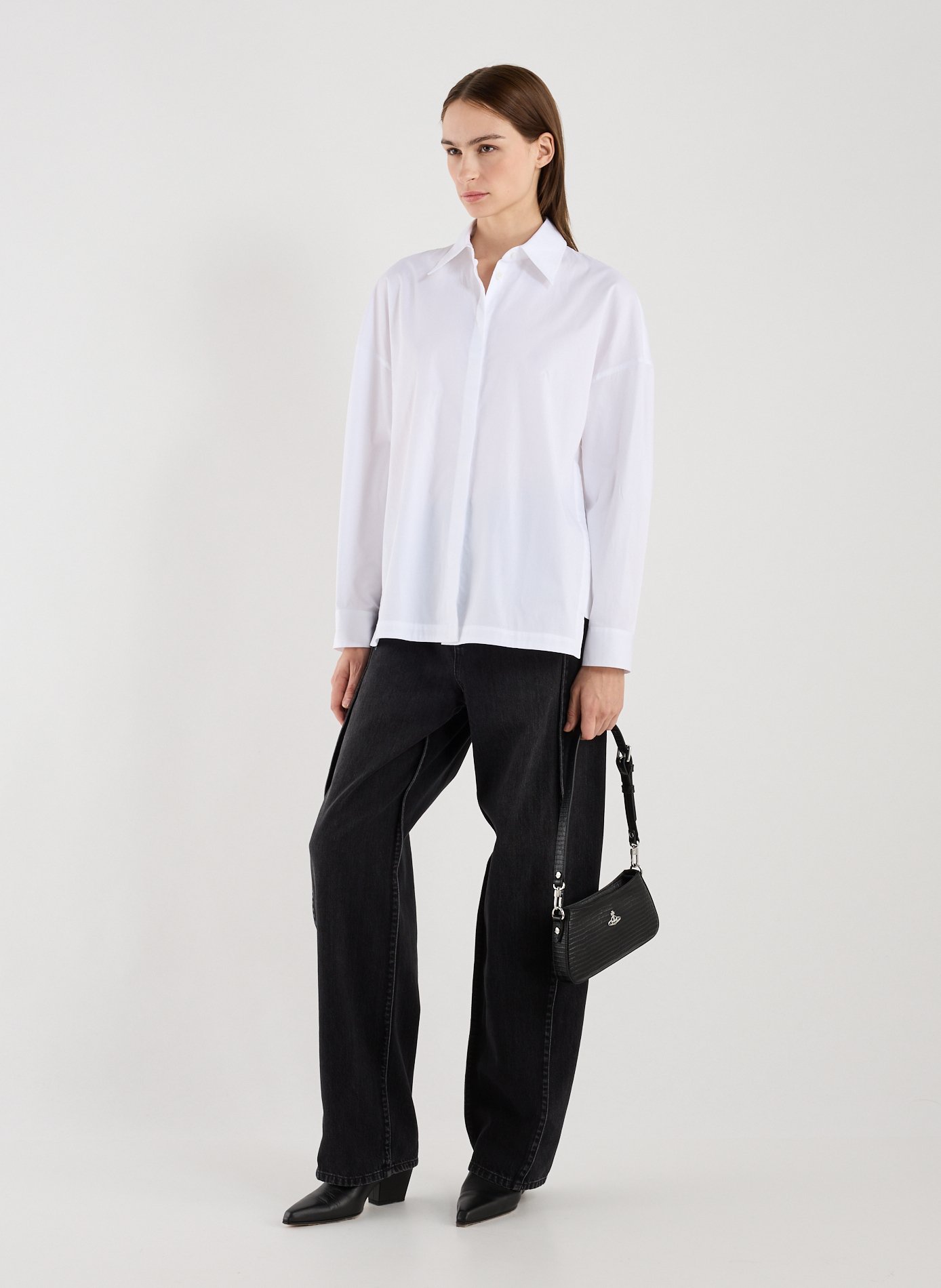 Cow leather handbag VIVIENNE WESTWOOD Black