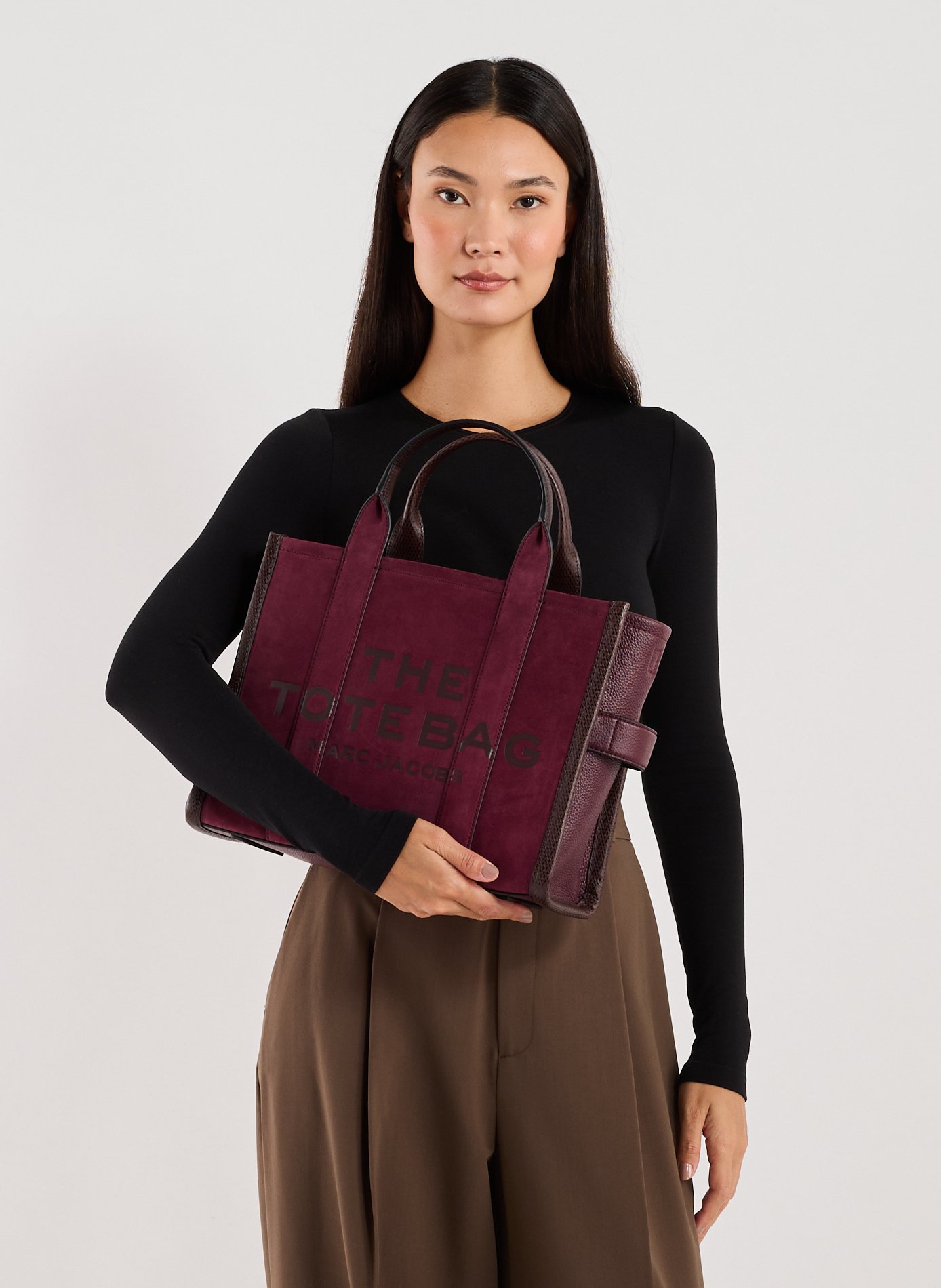 Sac cabas The Suede Medium Tote Bag MARC JACOBS Rouge