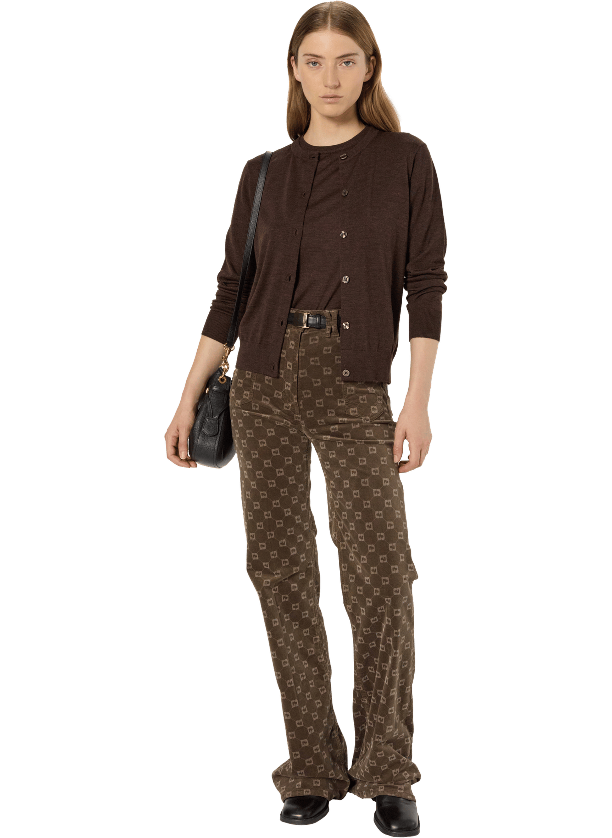 Gilet en laine mérinos fine - estelle GERARD DAREL Marron