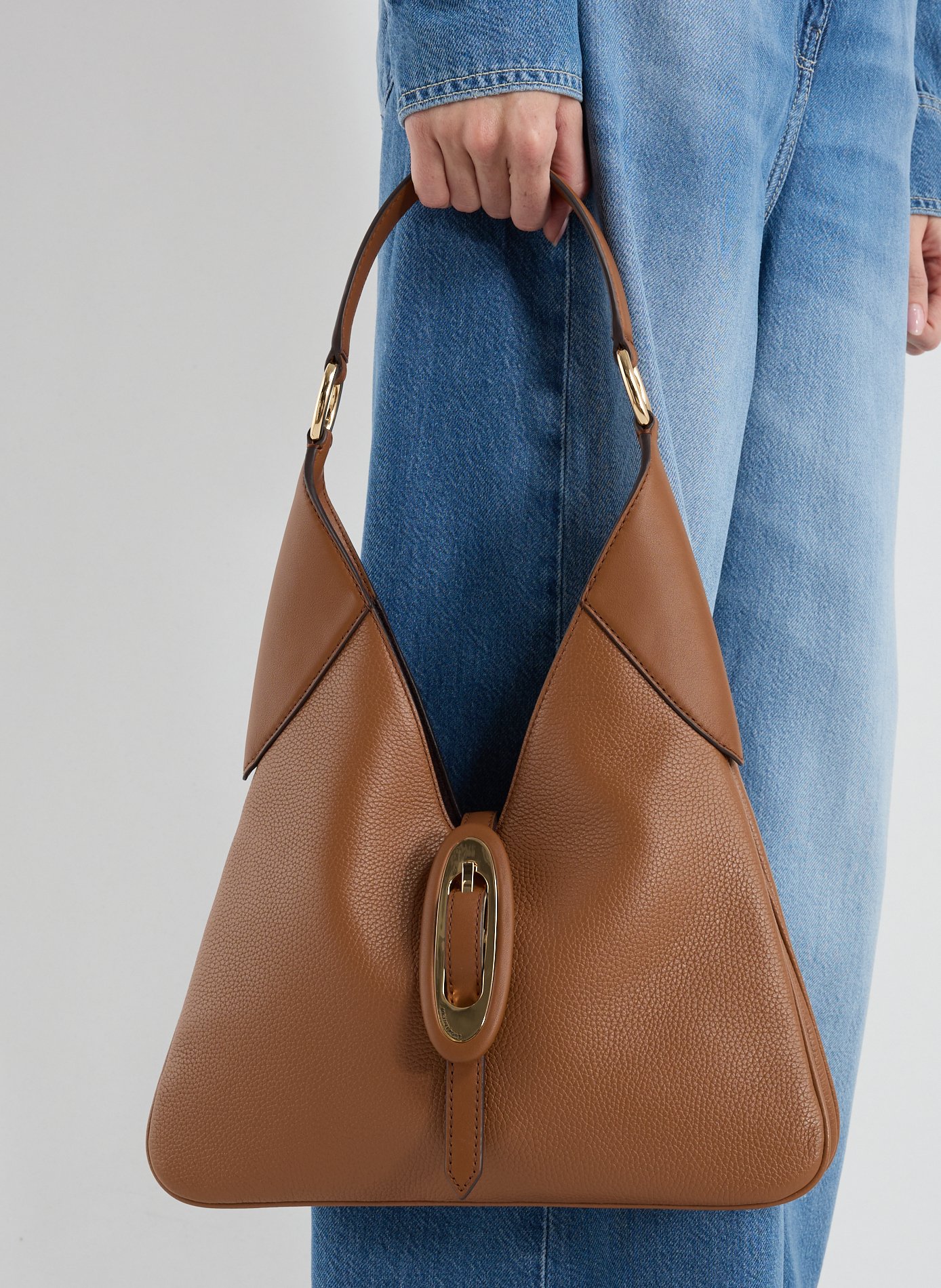 Sac à main en cuir de vache MICHAEL KORS Marron