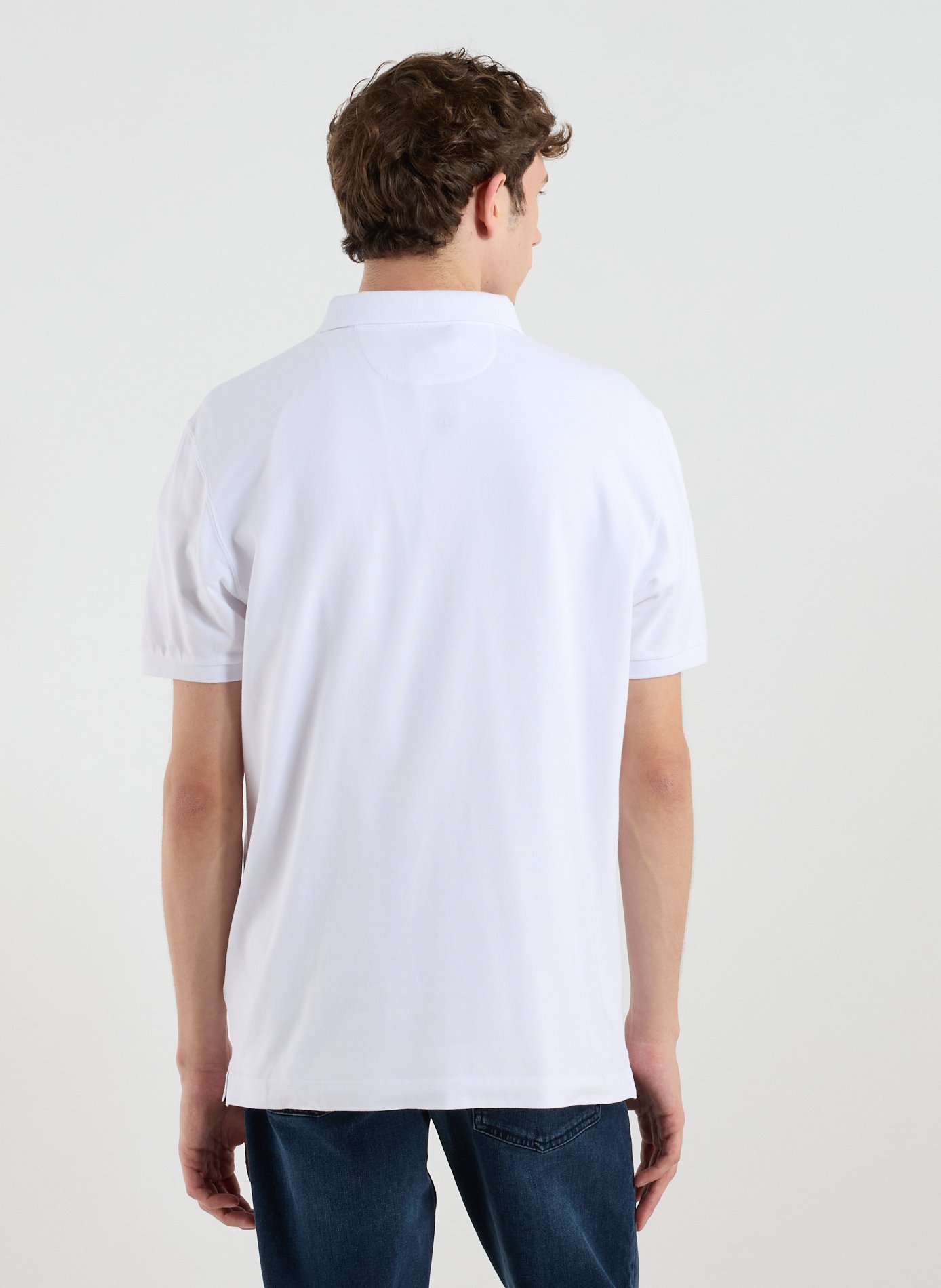 Polo en coton mélangé LA MARTINA Blanc