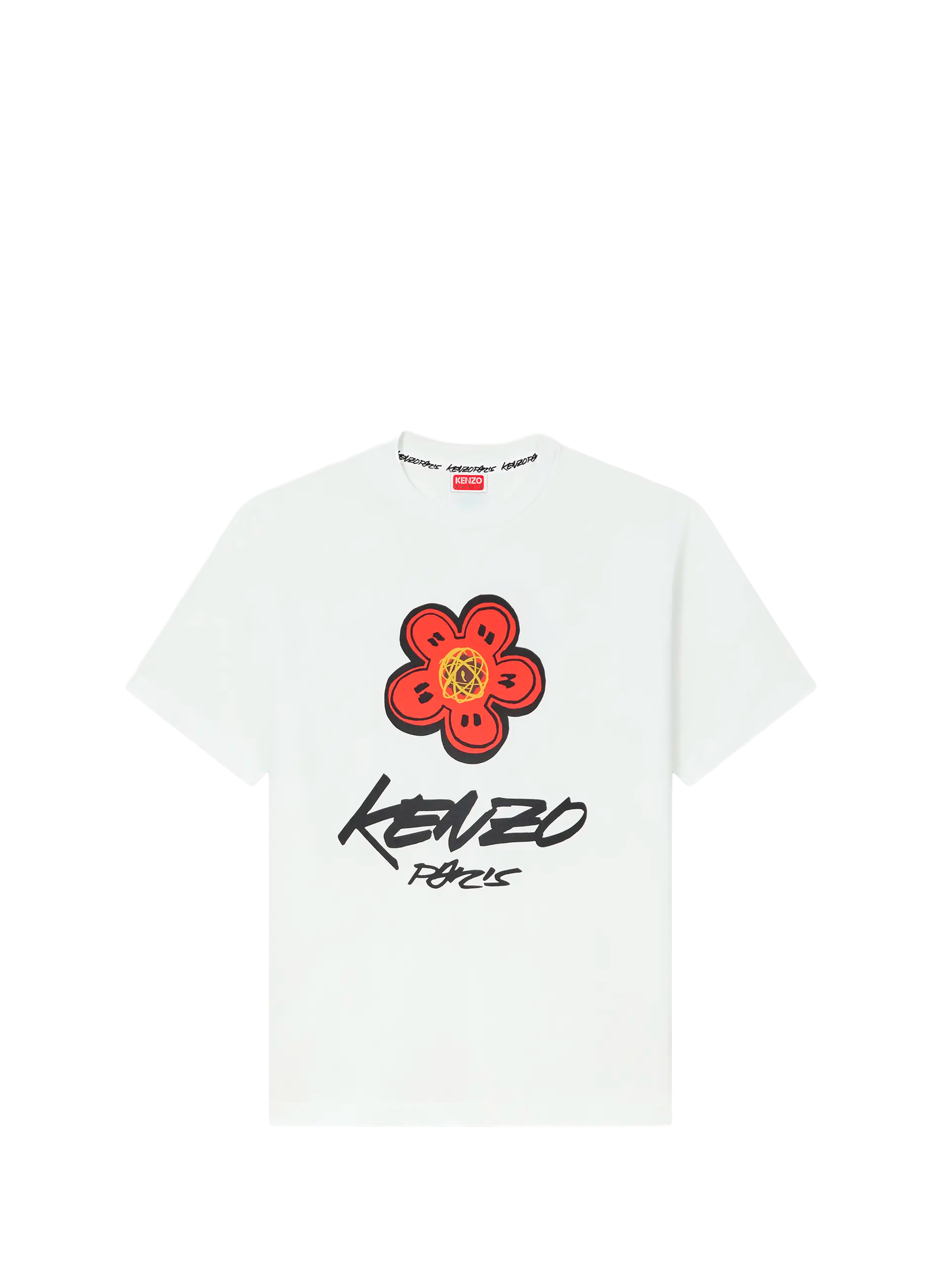 Biker-style cotton t-shirt KENZO White