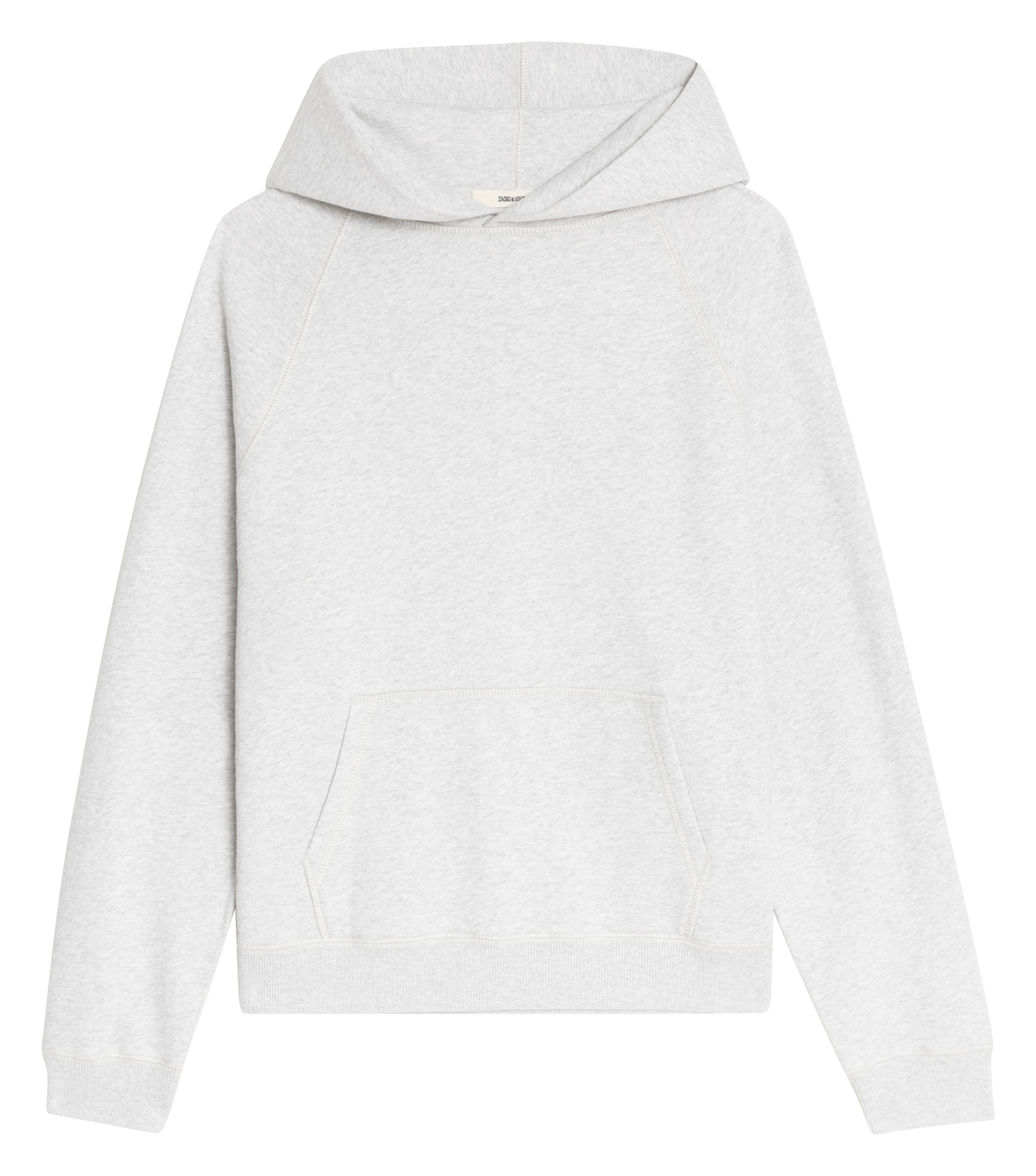Sweat à capuche droit en coton georgio ZADIG&VOLTAIRE Gris