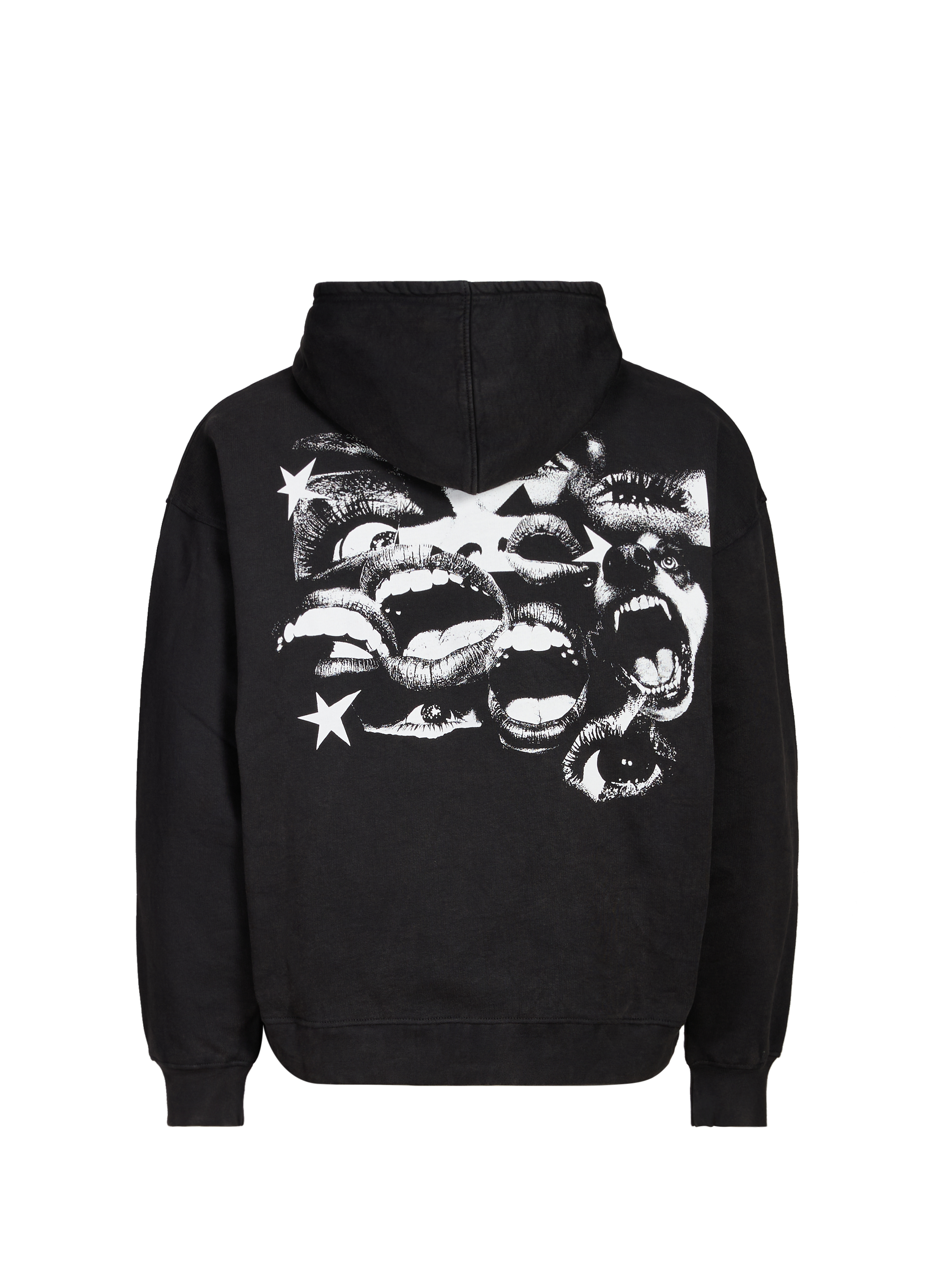 Sweat zippé à capuche en coton JACKER. Noir