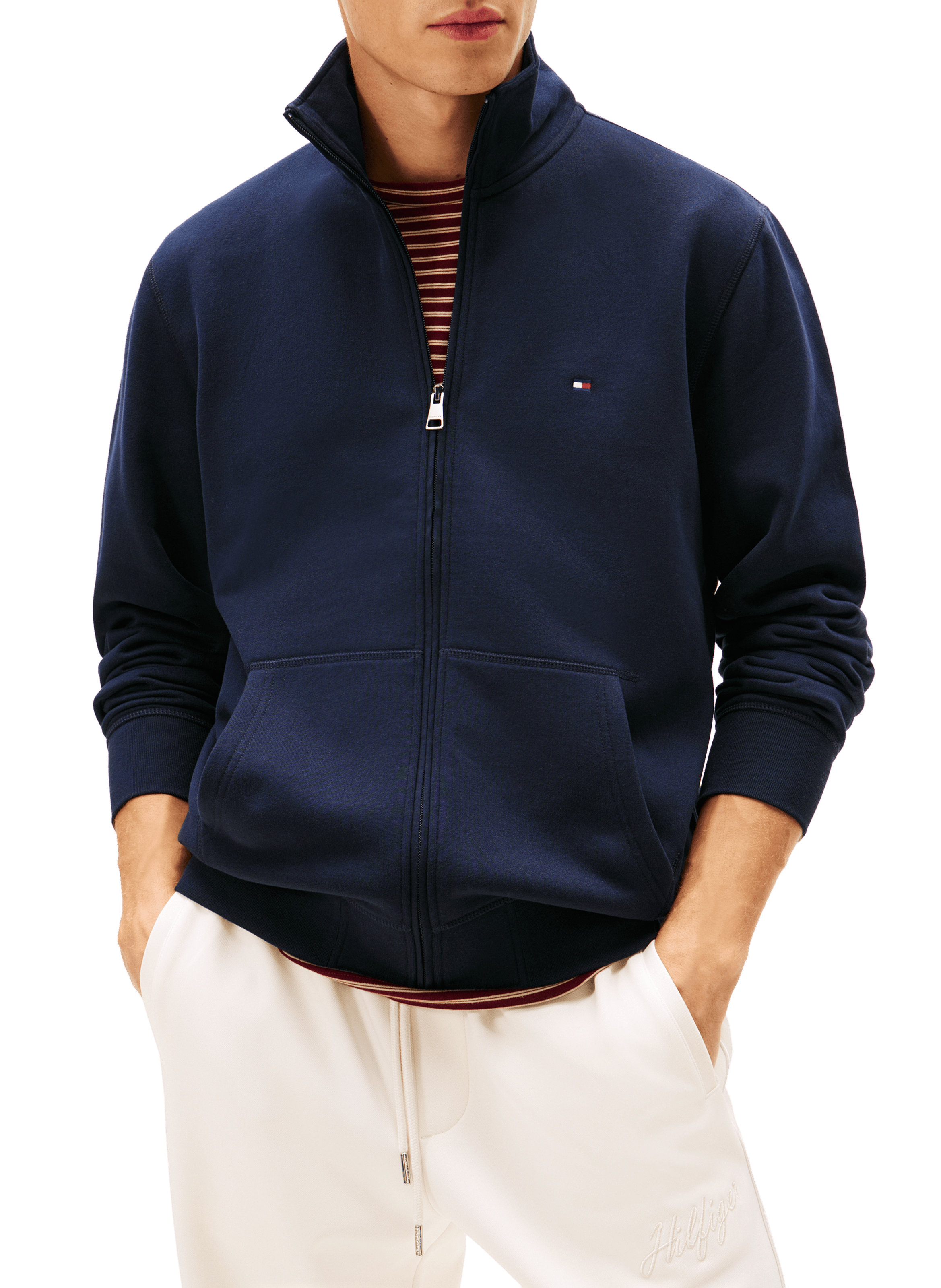 Gilet col montant à fermeture zippée TOMMY HILFIGER Bleu