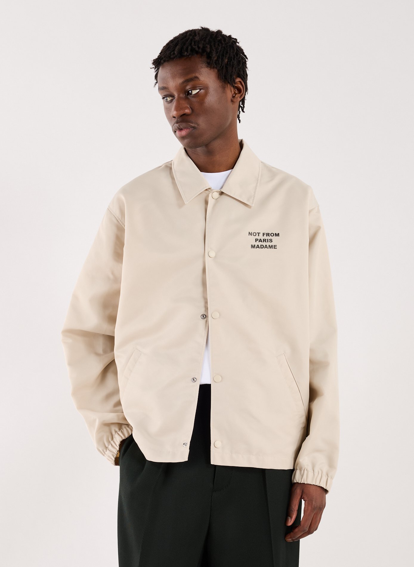The slogan jacket DROLE DE MONSIEUR Beige