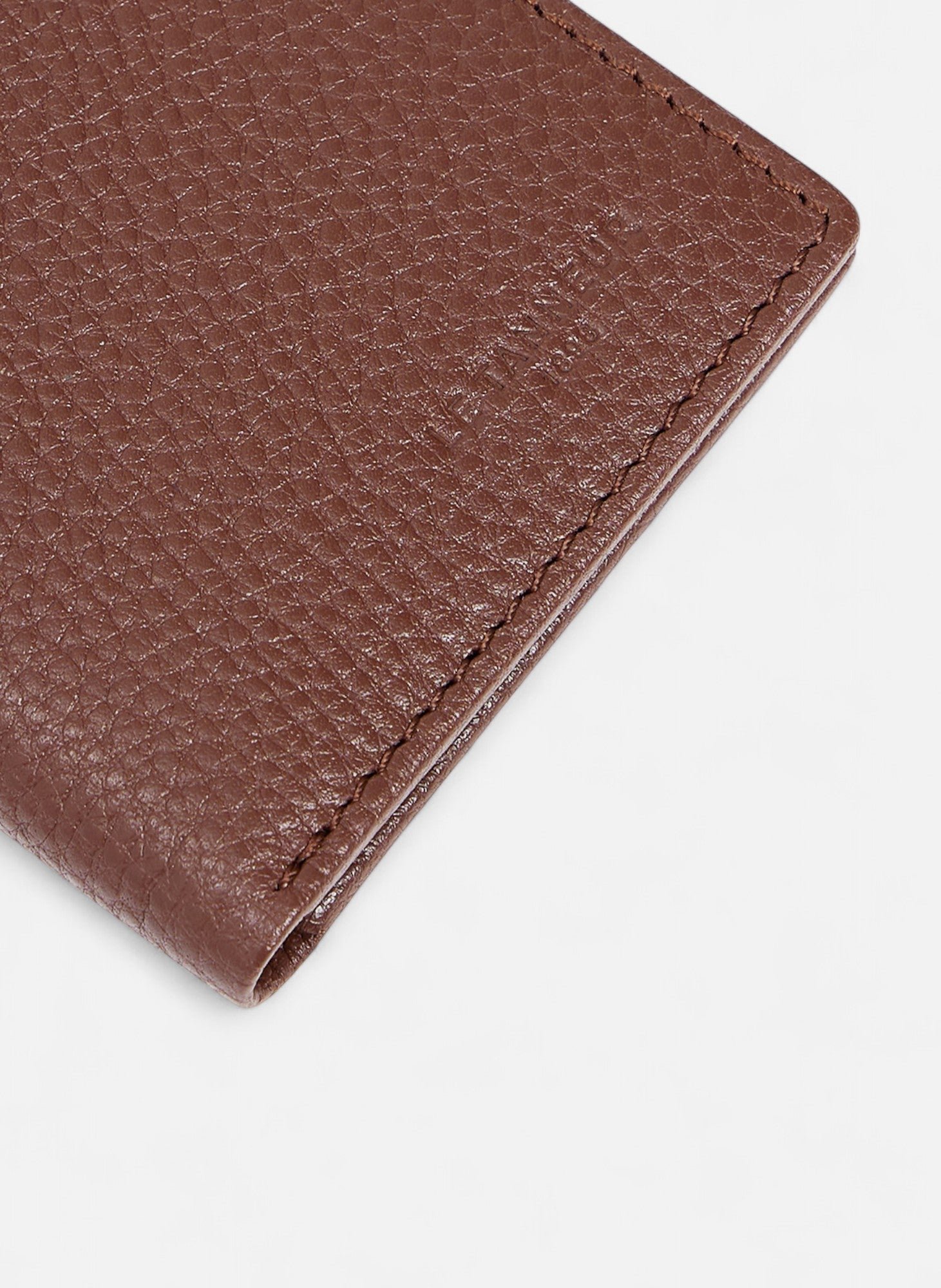 Petit porte cartes charles en cuir grainé LE TANNEUR Marron