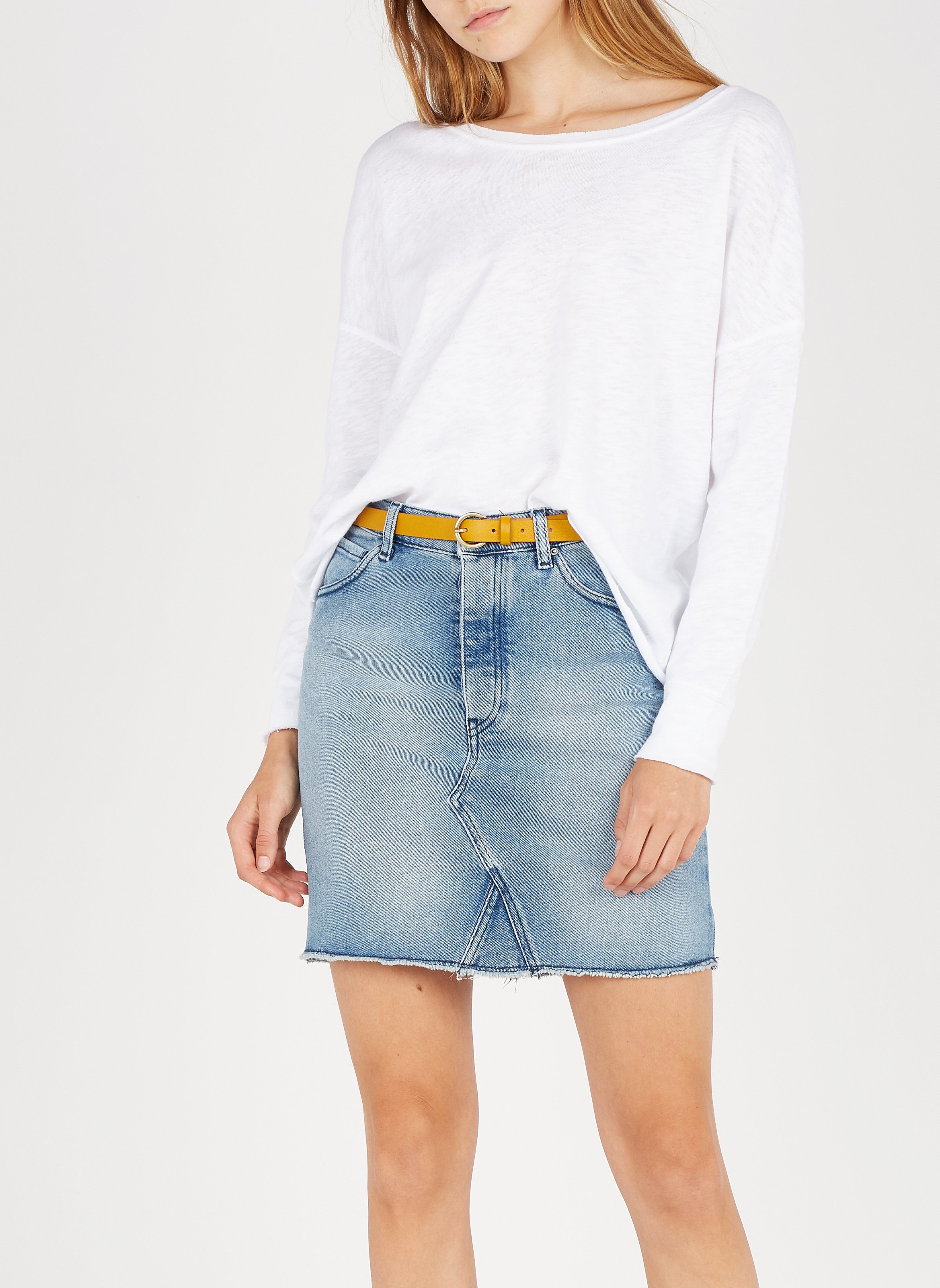 Tee-shirt col bateau en coton sonoma AMERICAN VINTAGE Blanc