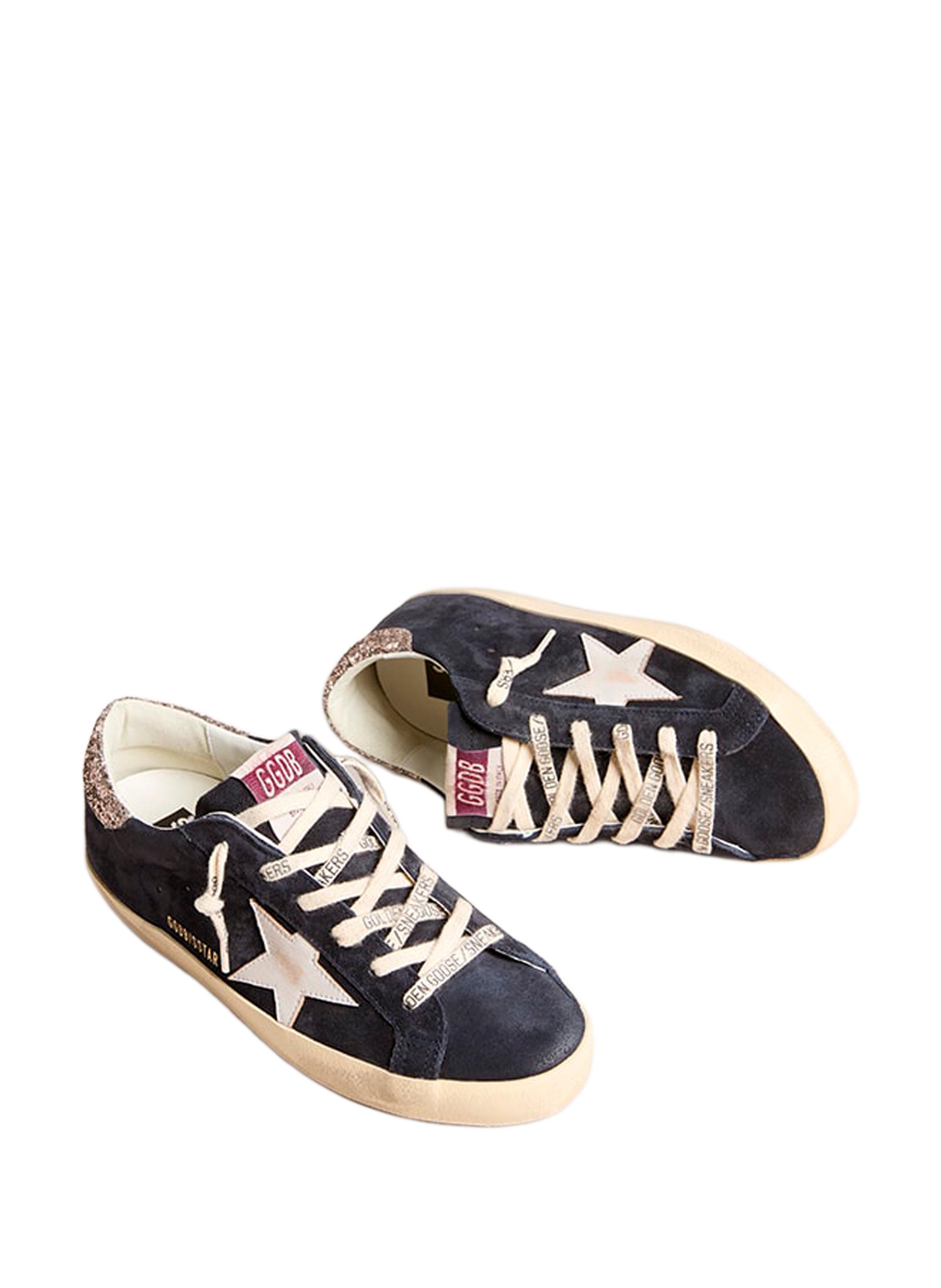 Baskets Super-Star en daim GOLDEN GOOSE Bleu