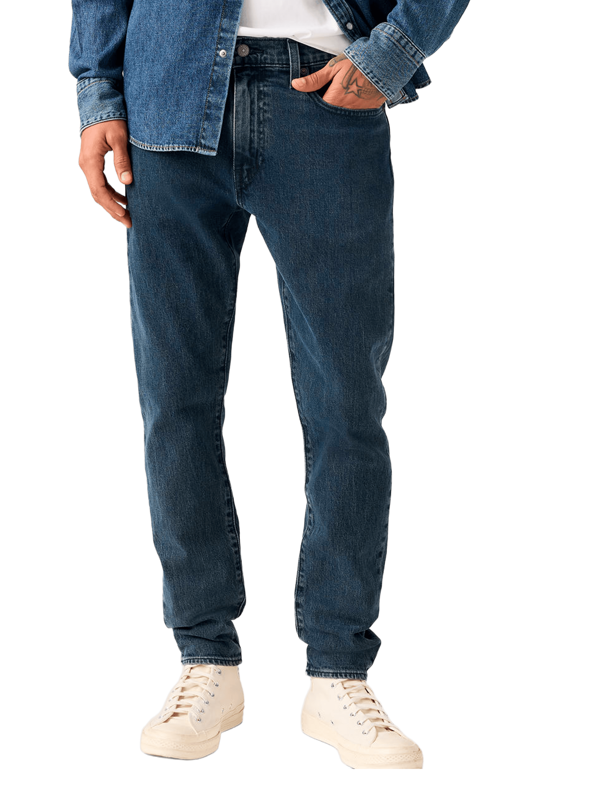 Slim jeans 512 Slim Taper in gemengd katoen LEVI'S Blauw
