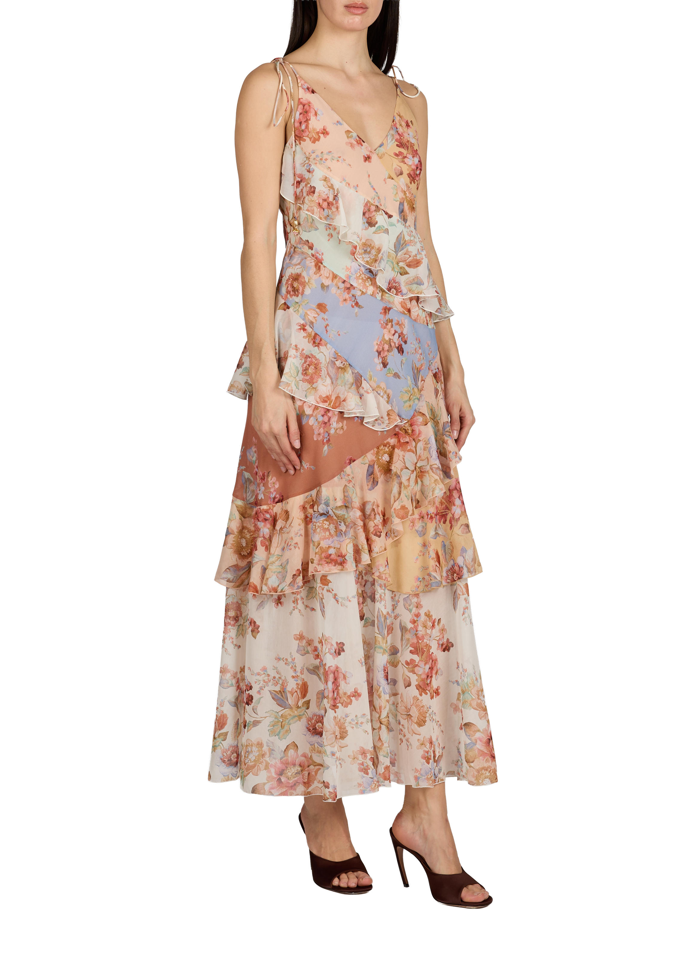 Flowery fluid dress in cotton and silk ZIMMERMANN Multicolour