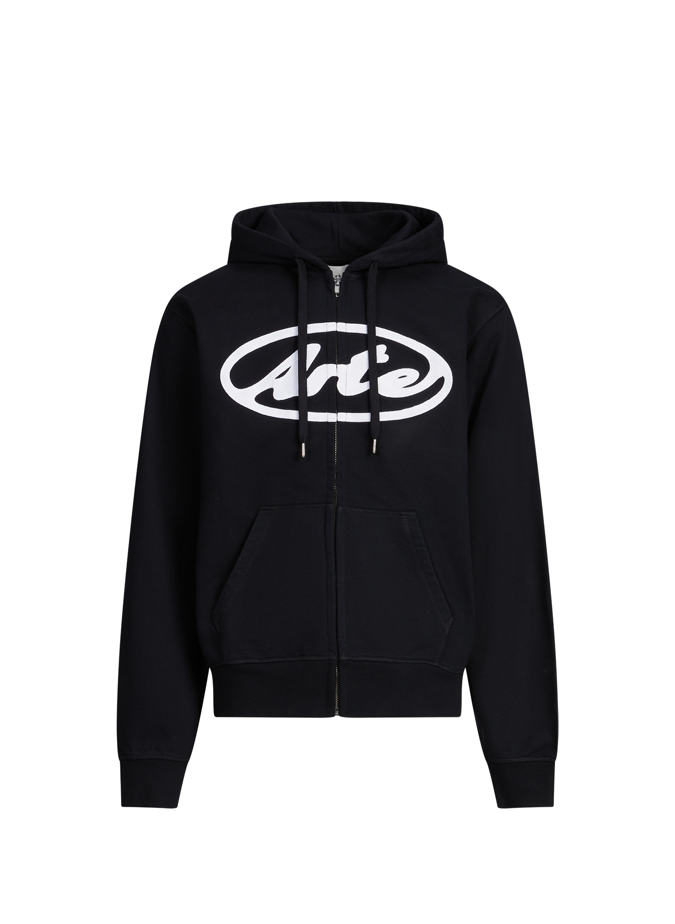 Zip-up hooded cotton sweatshirt ARTE ANTWERP Black