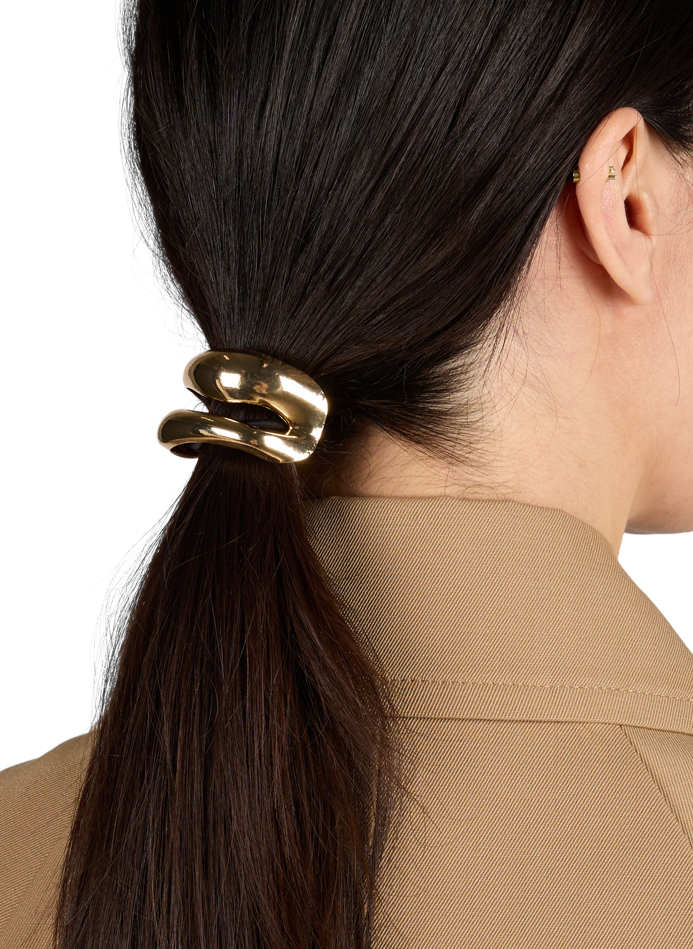 Elastic hair tie with metal embellishment AU PRINTEMPS PARIS Golden